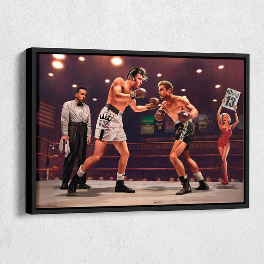 Marilyn Monroe, Elvis Presley & James Dean - Boxing Canvas Wall Art Decor