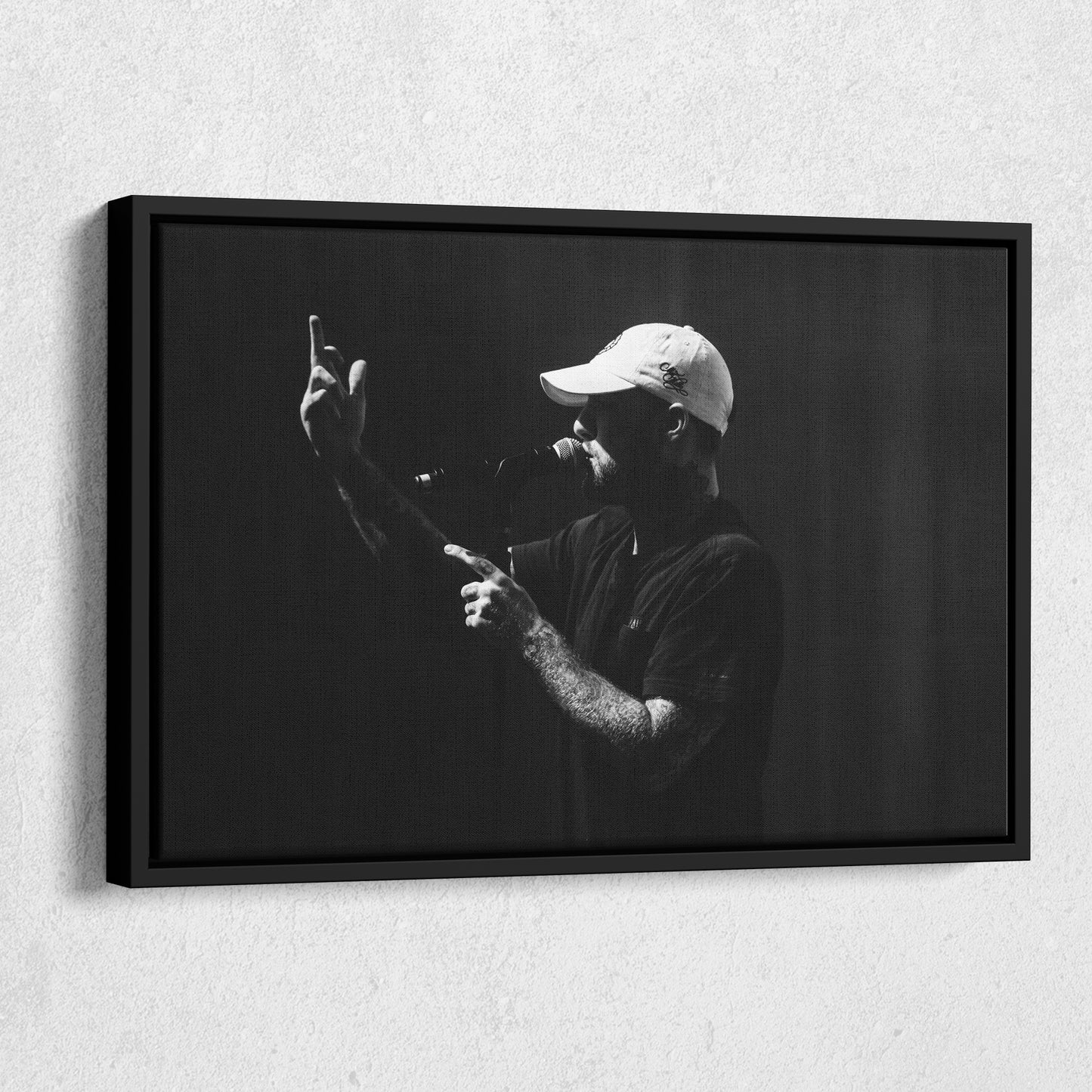 Mac Miller Black and White Canvas Wall Art – Rap Icon Tribute