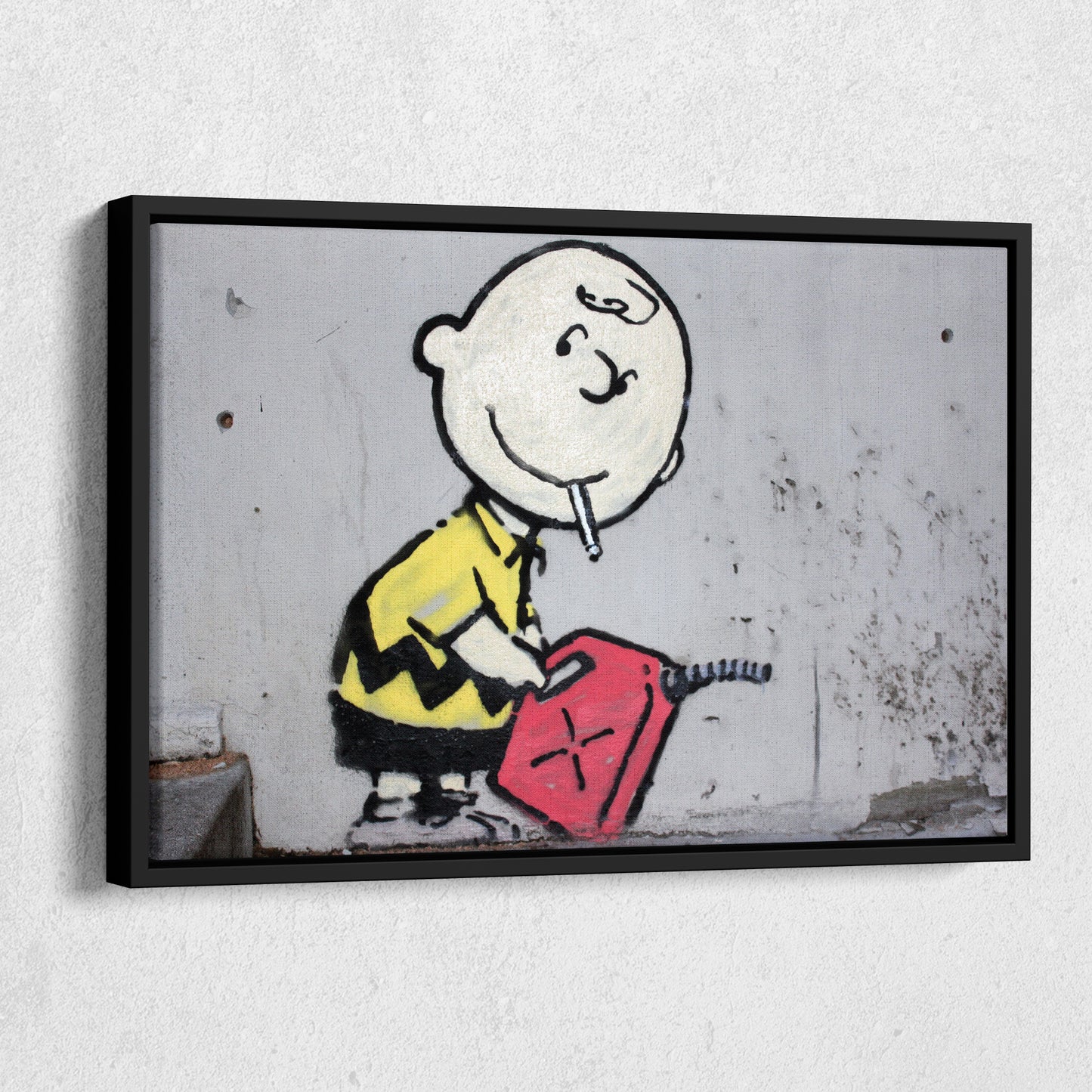 Banksy 'Gas and Smoke' Canvas Print - Framed Wall Art