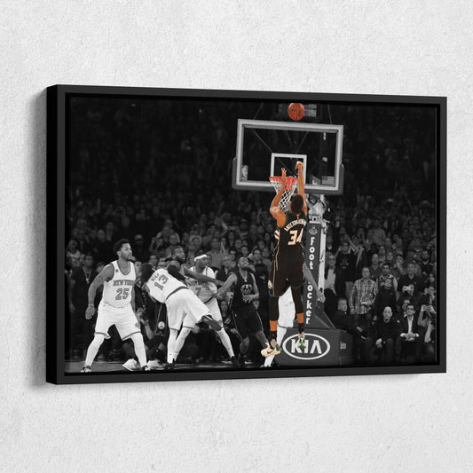 Giannis Antetokounmpo Buzzer Beater vs Knicks Canvas Wall Art Decor - NBA Superstar Art