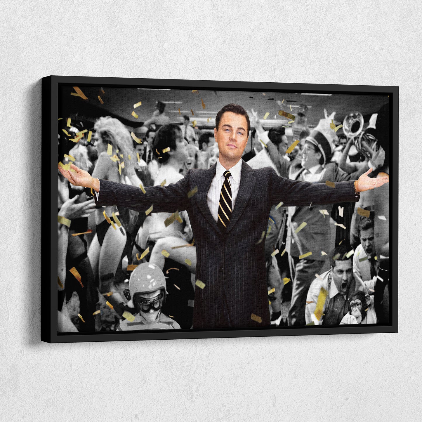 The Wolf of Wall Street Leonardo DiCaprio Canvas Wall Art – Iconic Movie Character Decor
