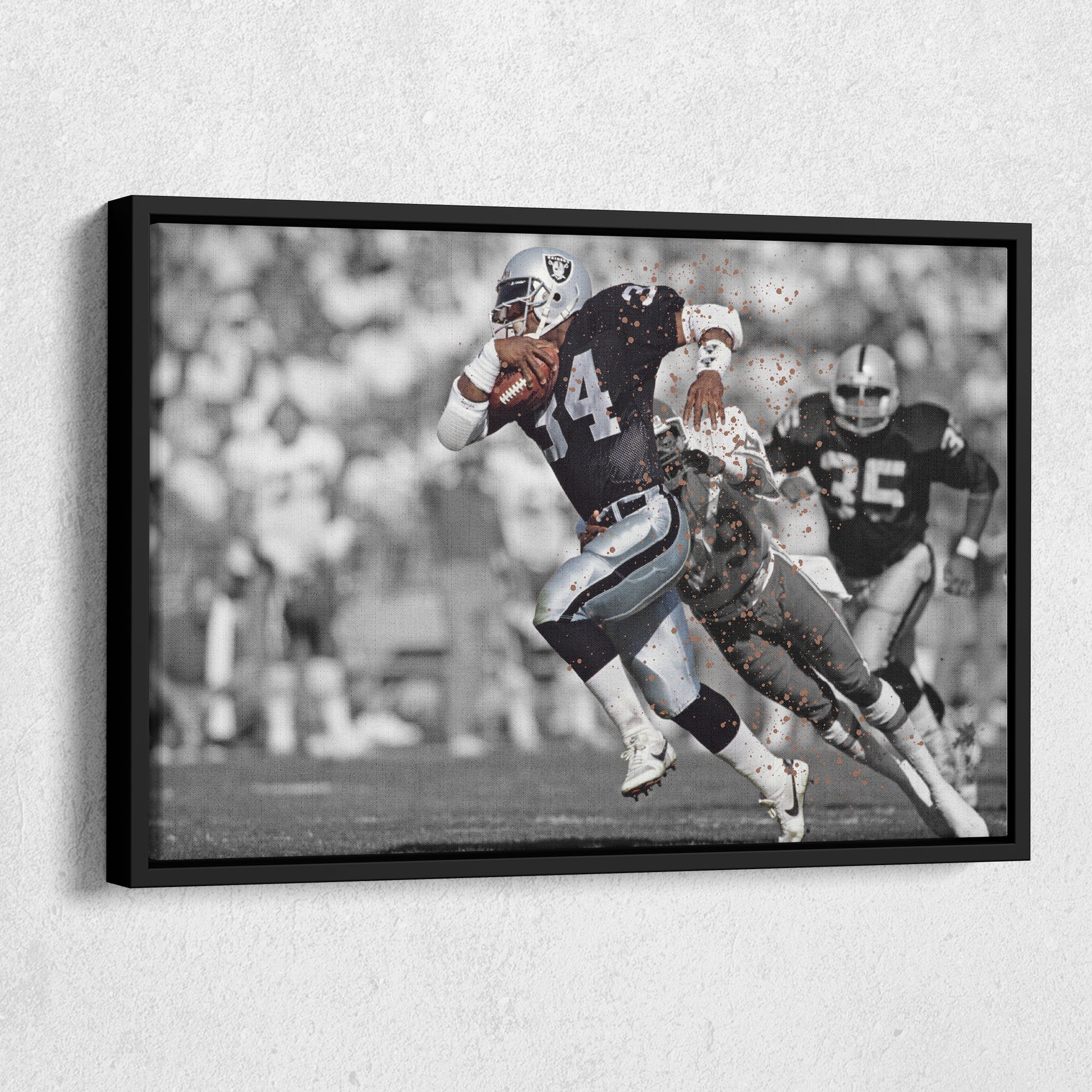 Bo Jackson Dodges Tackle Los Angeles Raiders Canvas Wall Art Decor - NFL Action Art