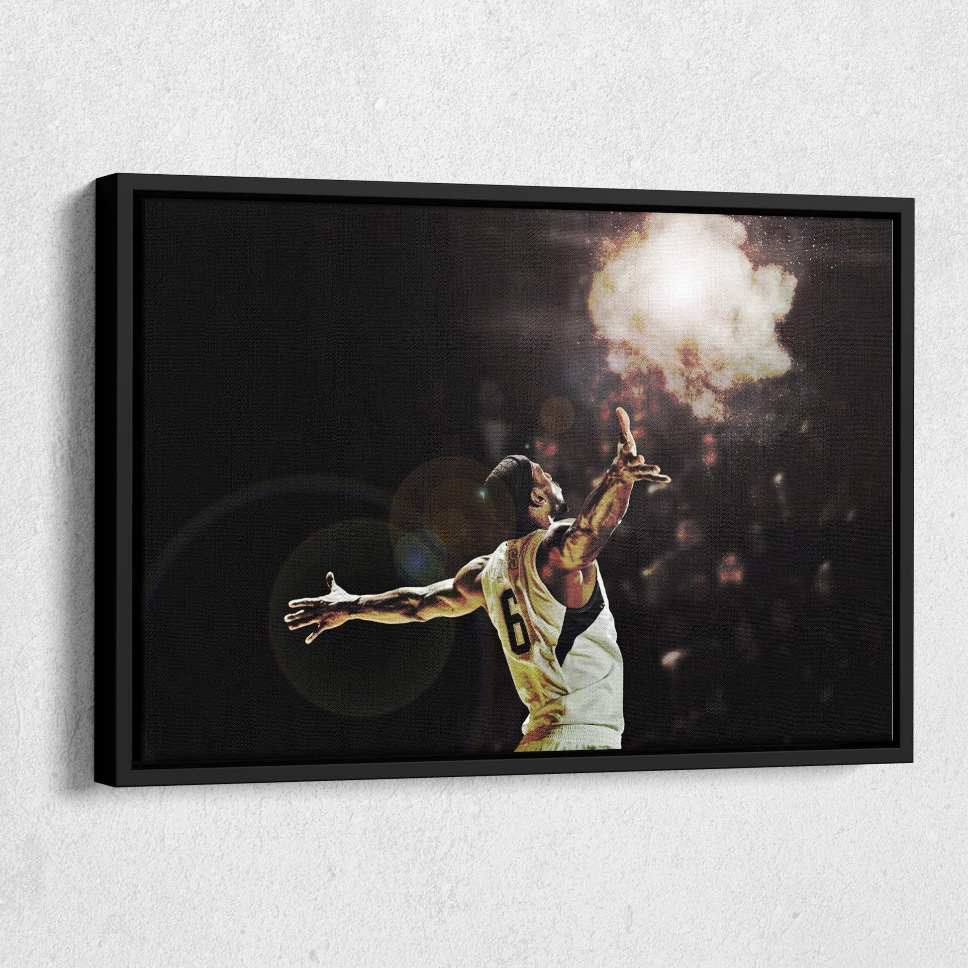 LeBron James Basketball Effect Canvas Wall Art – King’s Legacy Poster