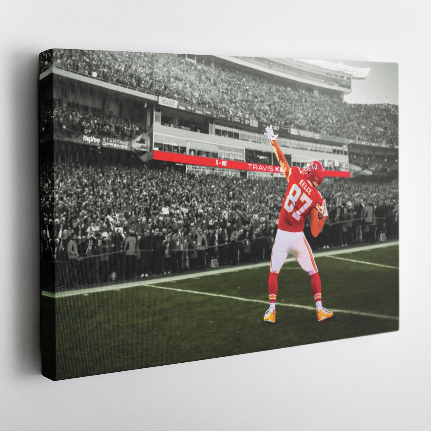 Travis Kelce Kansas City Chiefs Canvas Wall Art – NFL Superstar Decor