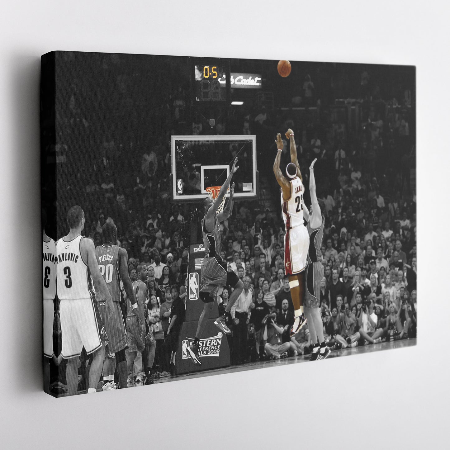 LeBron James Hits Game-Winning Buzzer vs Magic Canvas Wall Art Decor - NBA Playoff Art