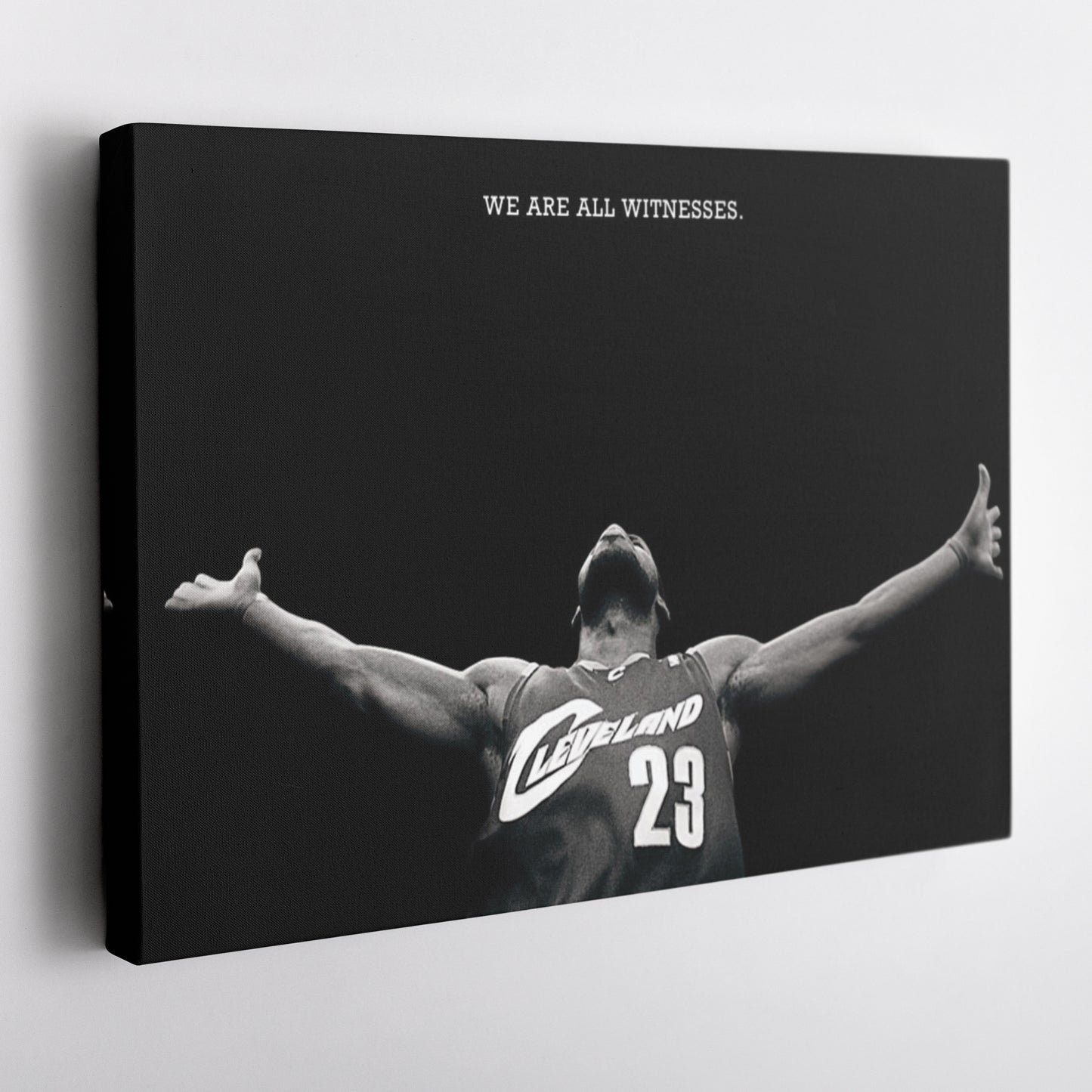 LeBron James We Are All Witness Canvas Wall Art – NBA Legend Tribute
