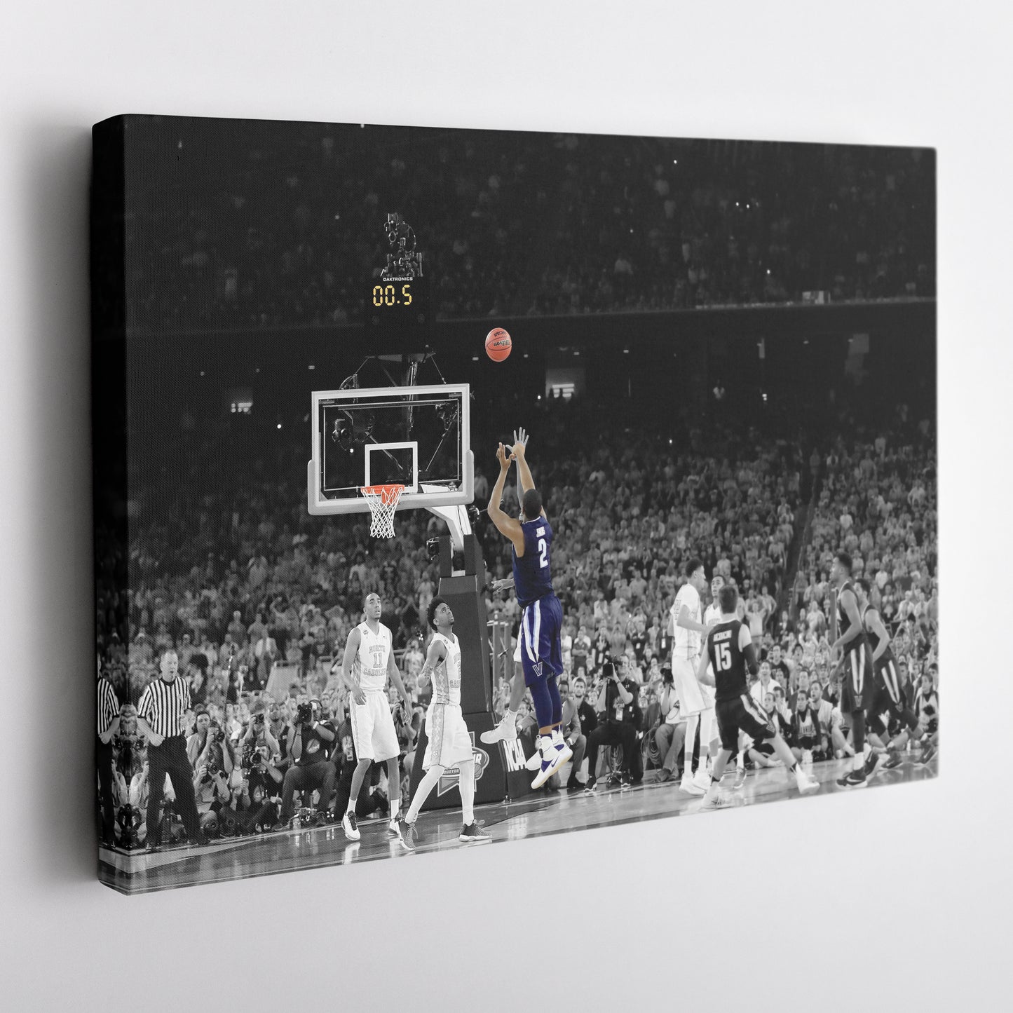 Kris Jenkins Buzzer Beater Villanova vs. North Carolina Canvas Wall Art Decor - NCAA Champion Art