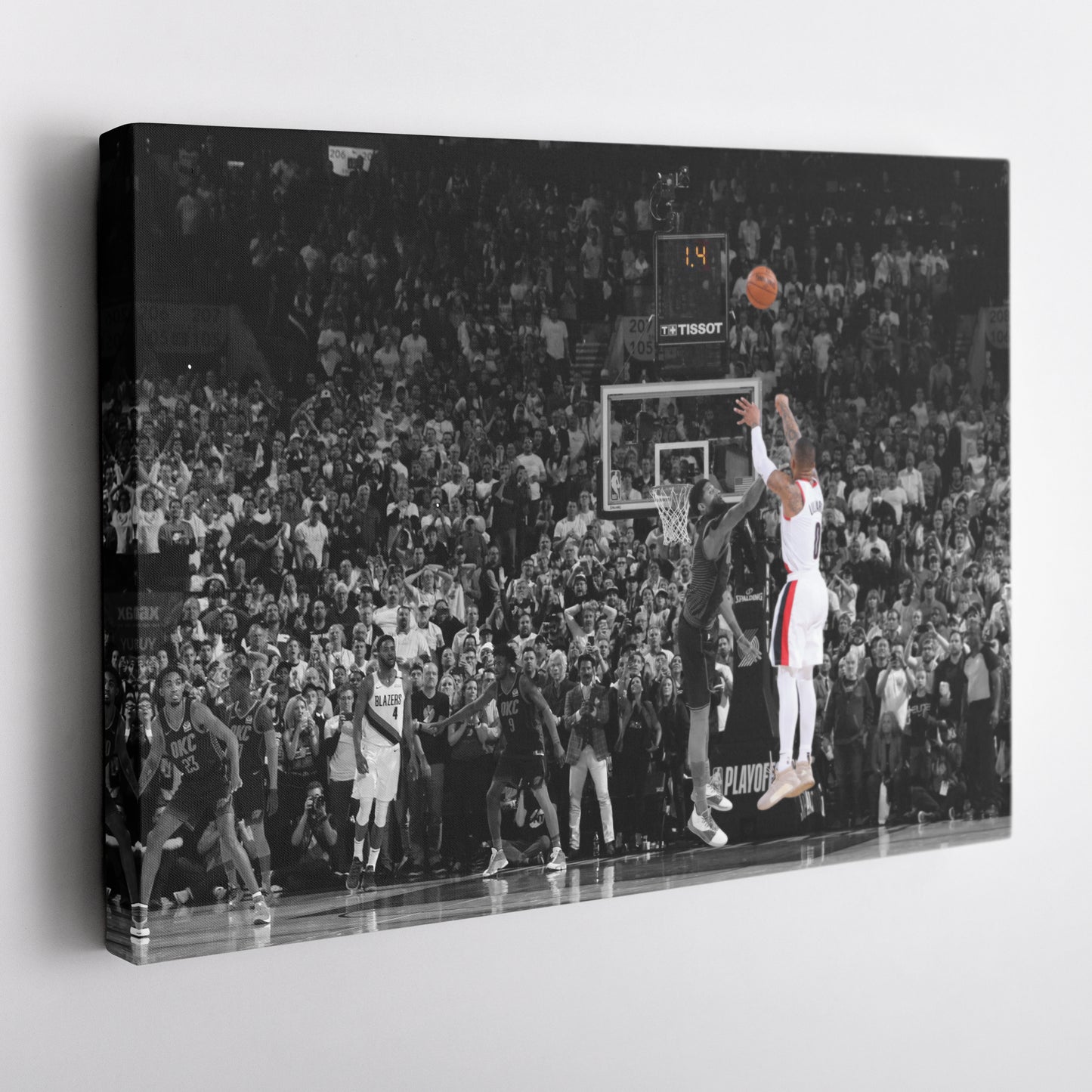 Damian Lillard Dame Time Canvas Wall Art – NBA Player Print for Home