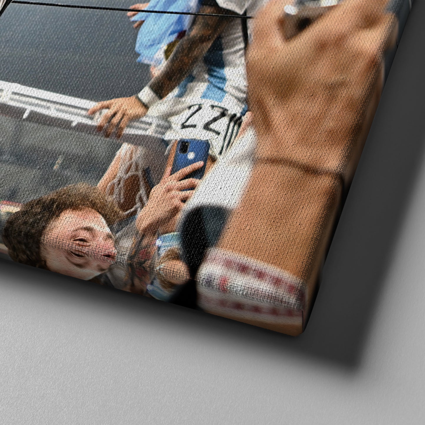 Lionel Messi Historic World Cup Trophy Canvas Art - Soccer Wall Decor Poster