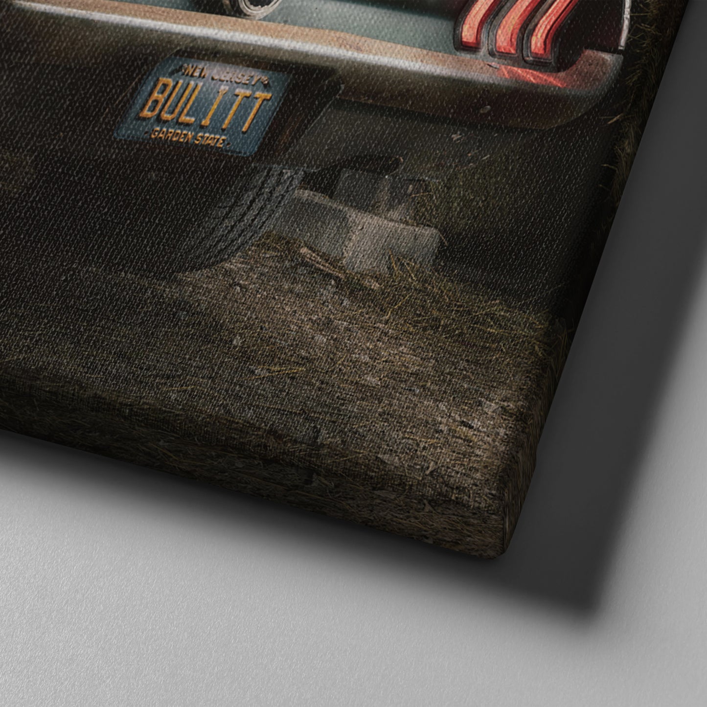 1968 Mustang Bullitt Canvas Wall Art – Iconic Muscle Car Decor