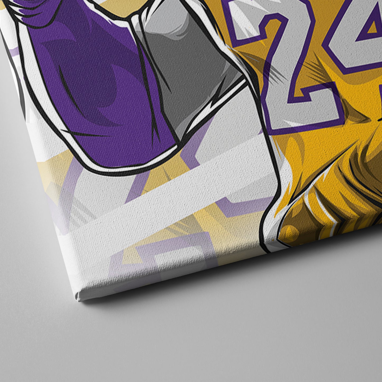 Kobe Bryant Basketball Player with Effect Canvas Wall Art – Dynamic Sports Print