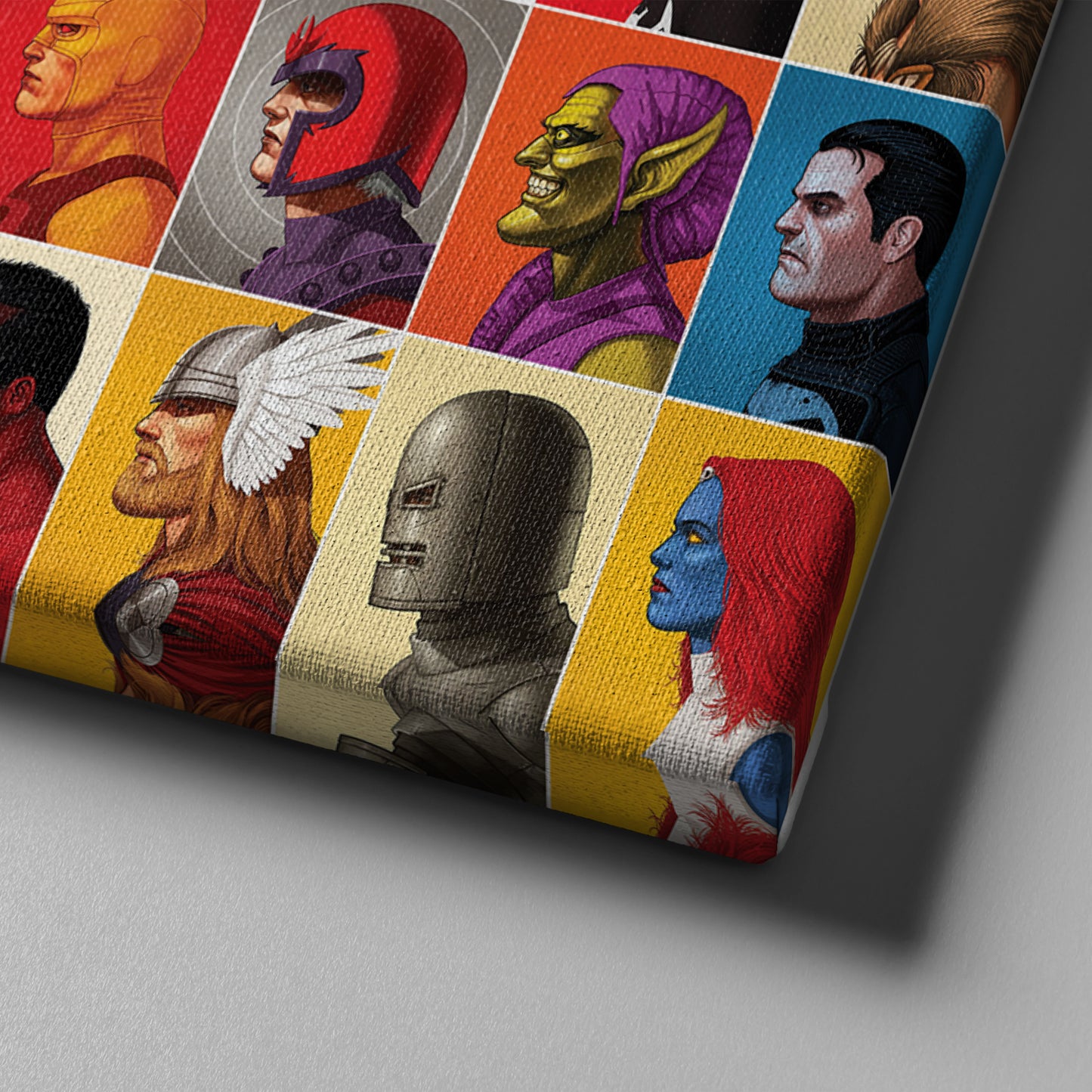 Marvel Headshots Canvas Art - Comic Book Hero Wall Decor