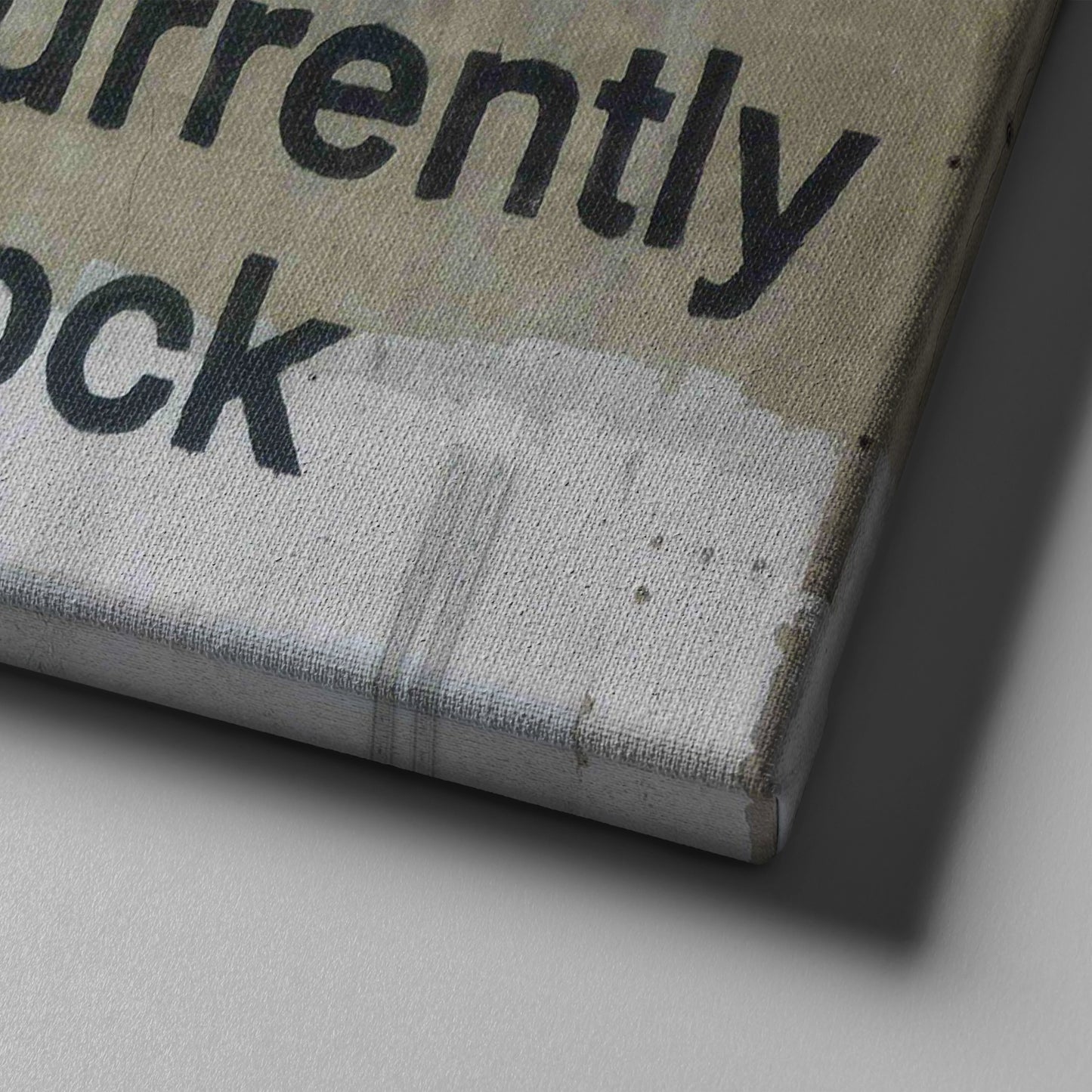 Banksy 'Out of Stock' Quote Canvas Print - Framed Wall Art