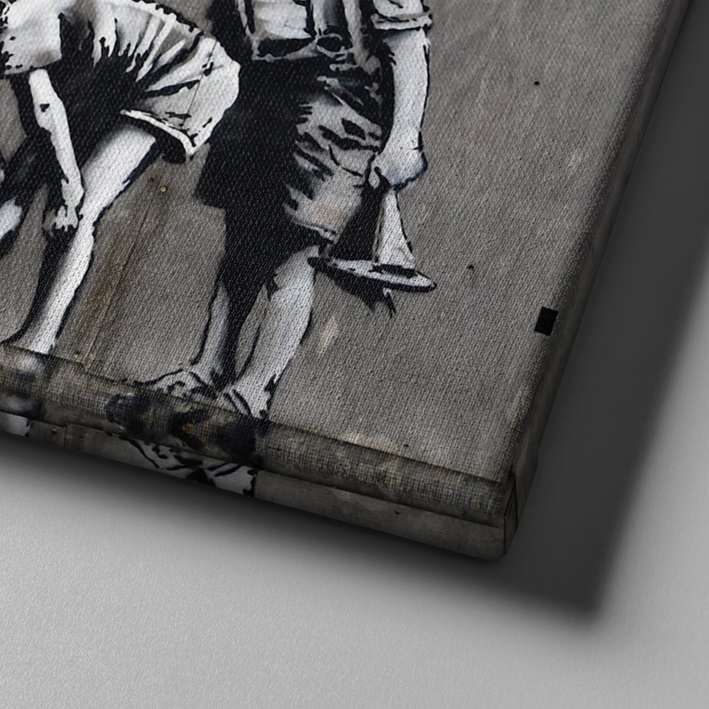 Banksy 'Lady Shower' Canvas Print - Framed Wall Art