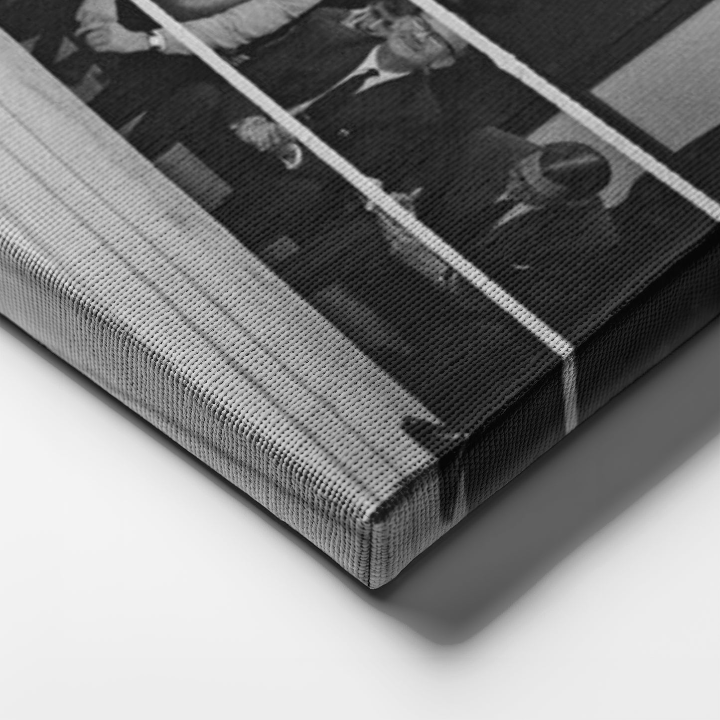 Muhammad Ali Training Canvas Art – Boxing Champion Black and White Decor