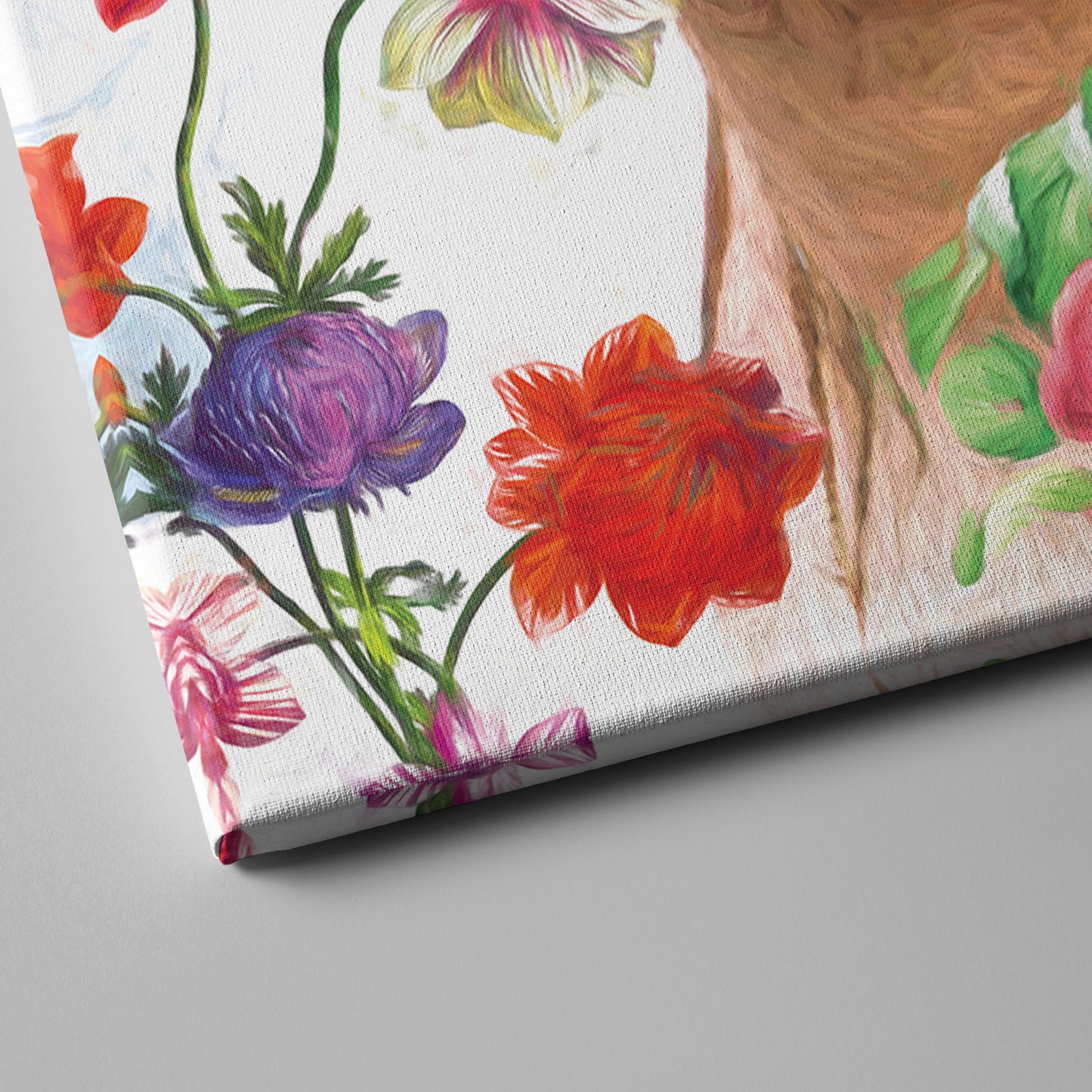 Mac Miller Floral Face Canvas Poster – Wall Art Framed Decor