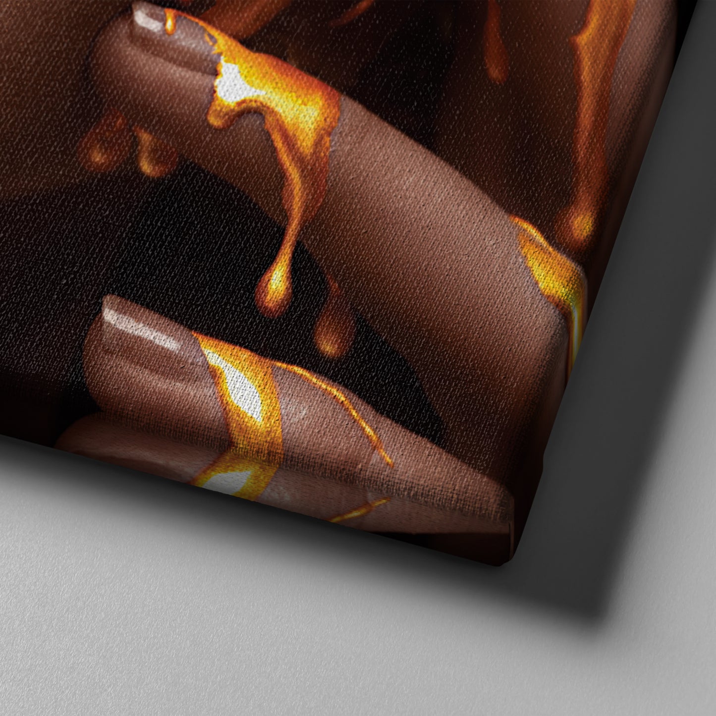 Dripping Gold Lips - Canvas Wall Art Decor