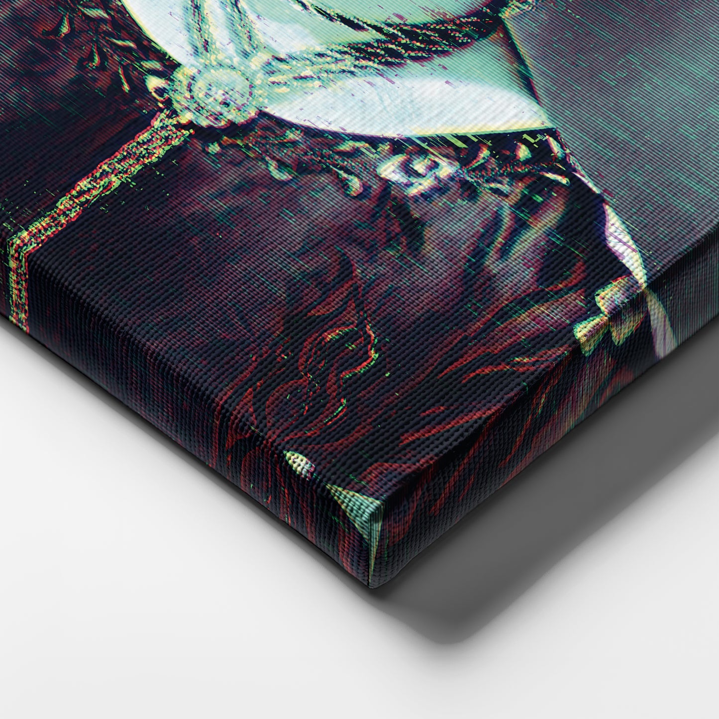 Frida Kahlo Glitch Canvas Wall Art – Creative Art Decor for Home