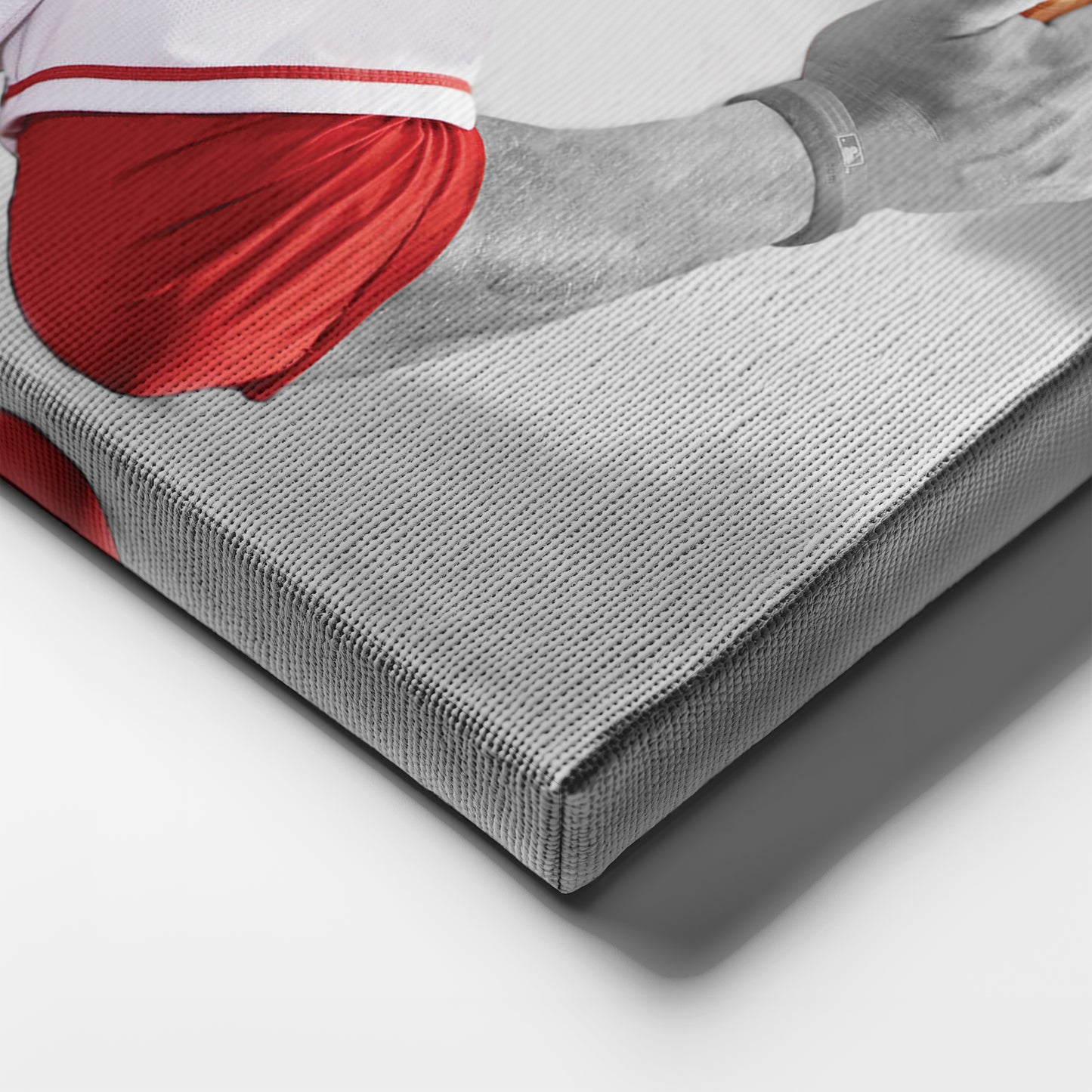 Mike Trout MLB Canvas Wall Art – Los Angeles Angels Baseball Star Decor