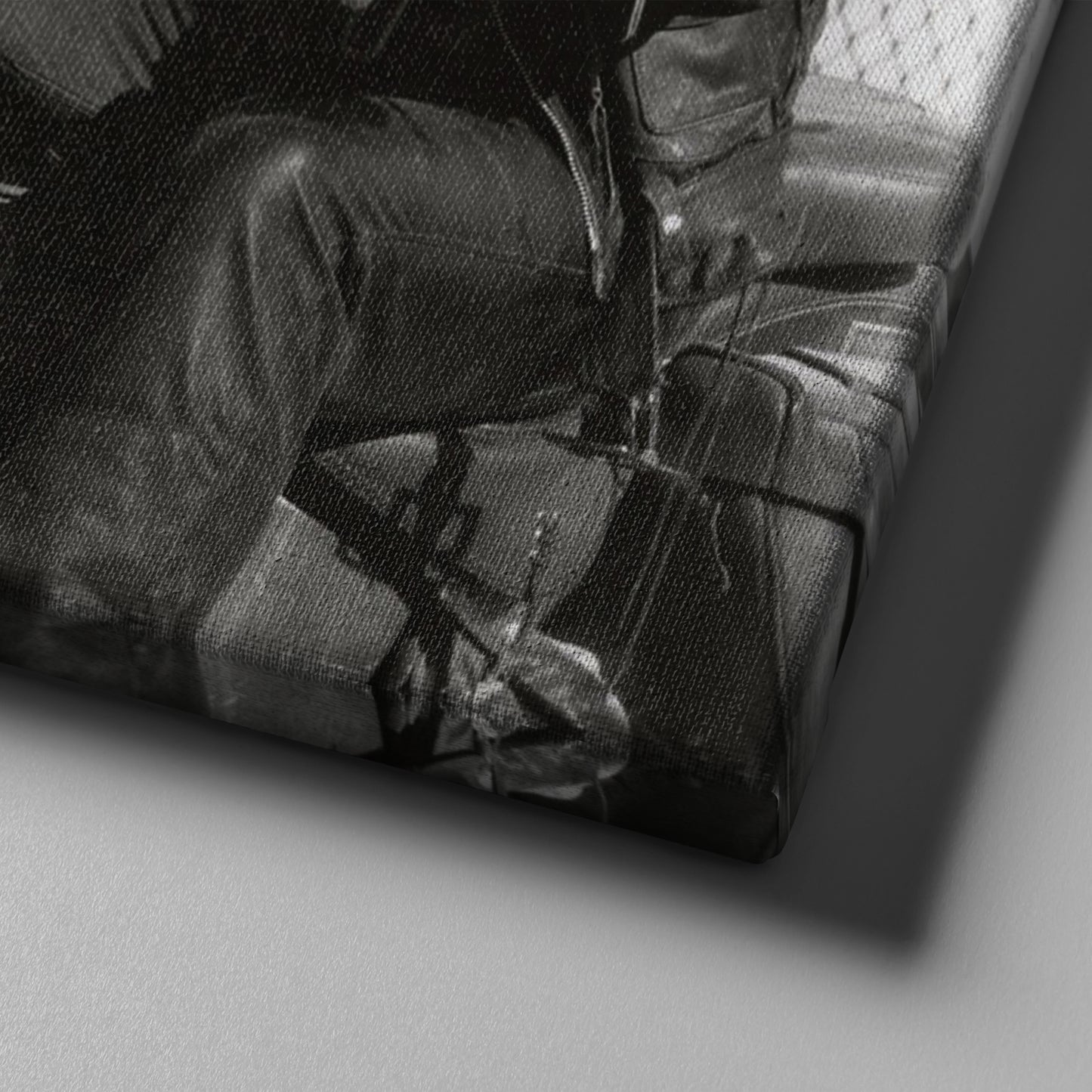 Arnold Schwarzenegger Terminator Movie Scene Canvas Print – Motorcycle Wall Art for Home & Office Decor