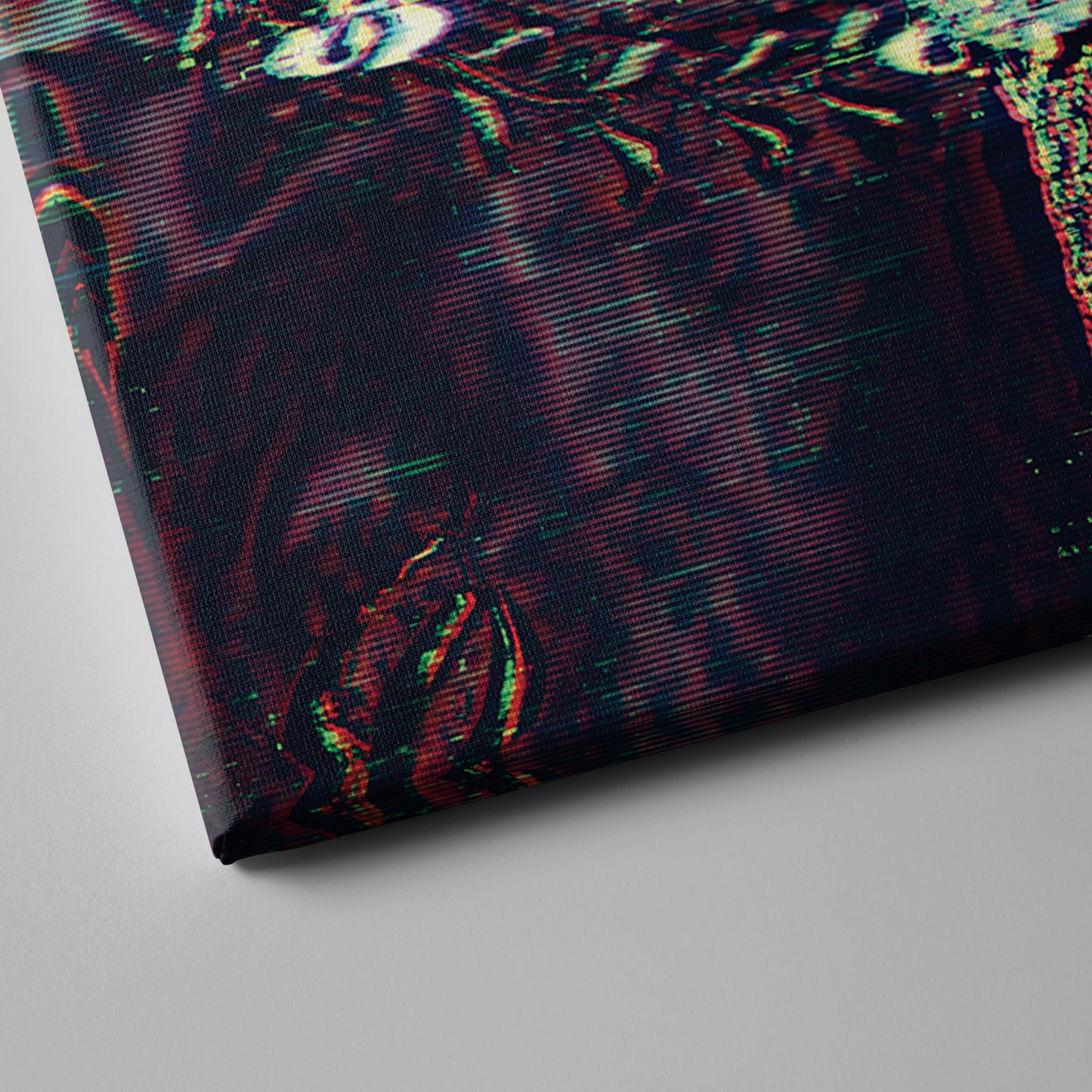 Frida Kahlo Glitch Canvas Wall Art – Creative Art Decor for Home