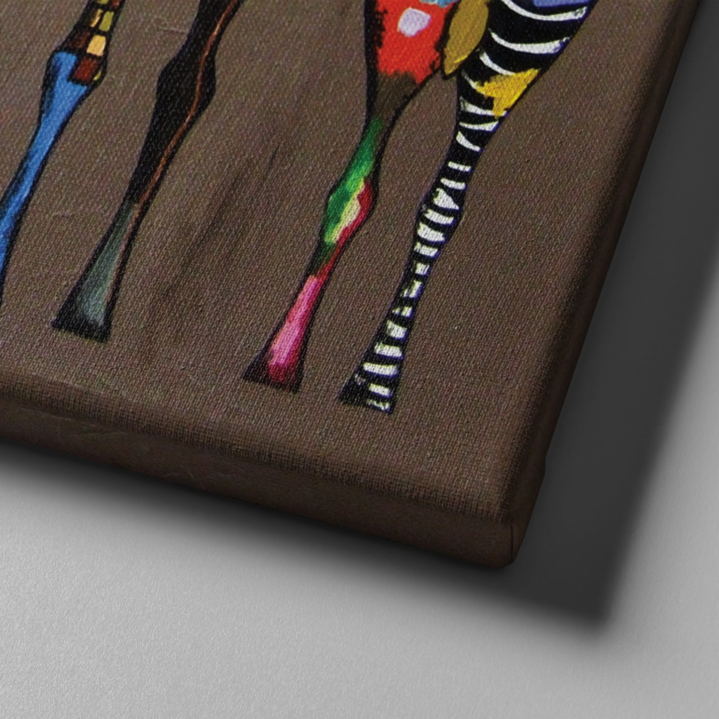 Abstract Colorful Zebra Print - Canvas Wall Art