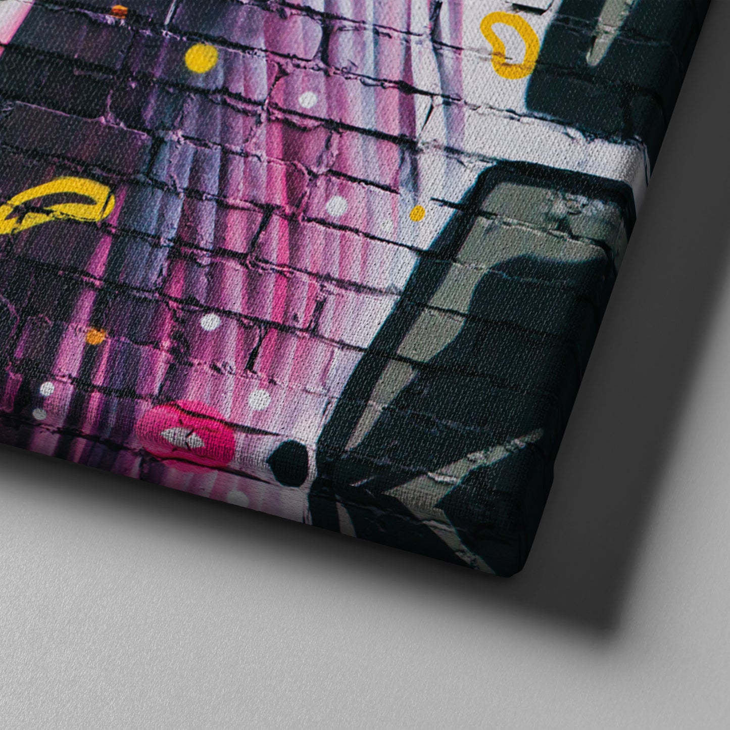 Banksy 'Cool Girl on Wall' Canvas Print - Framed Street Art