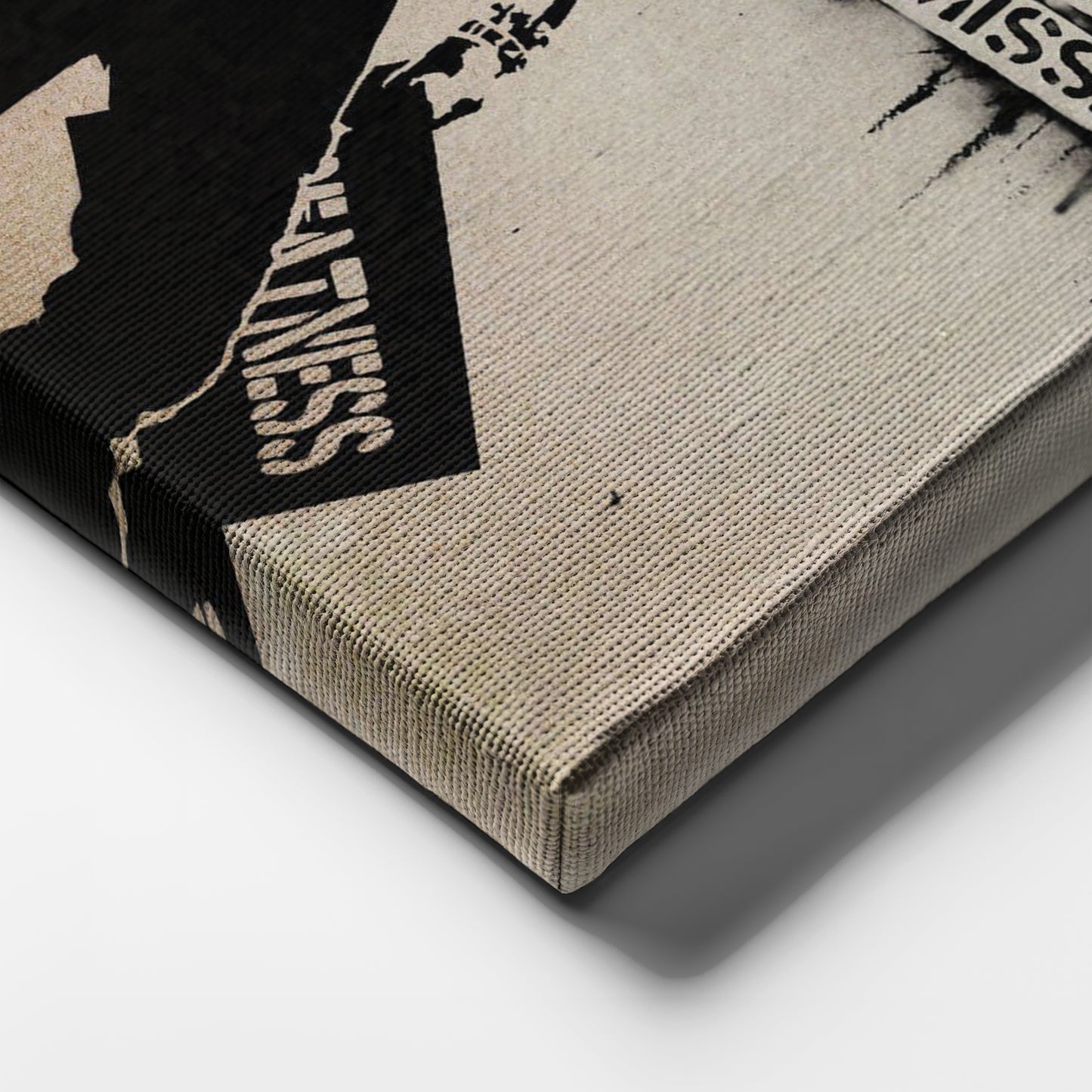 Banksy 'Girl with Quote' Canvas Print - Framed Wall Art