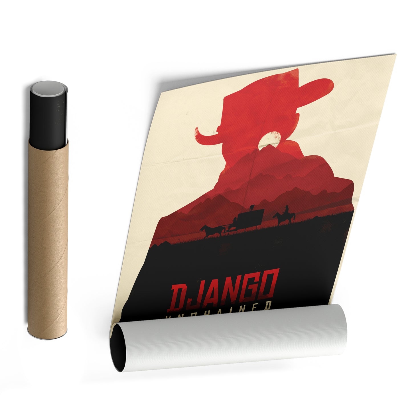 Django Unchained Movie Poster Canvas Wall Art Decor - Framed Western Film Art