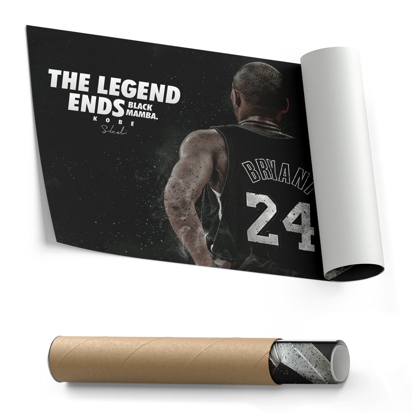 Kobe Bryant Black Mamba Legend Canvas Wall Art – NBA Basketball Star