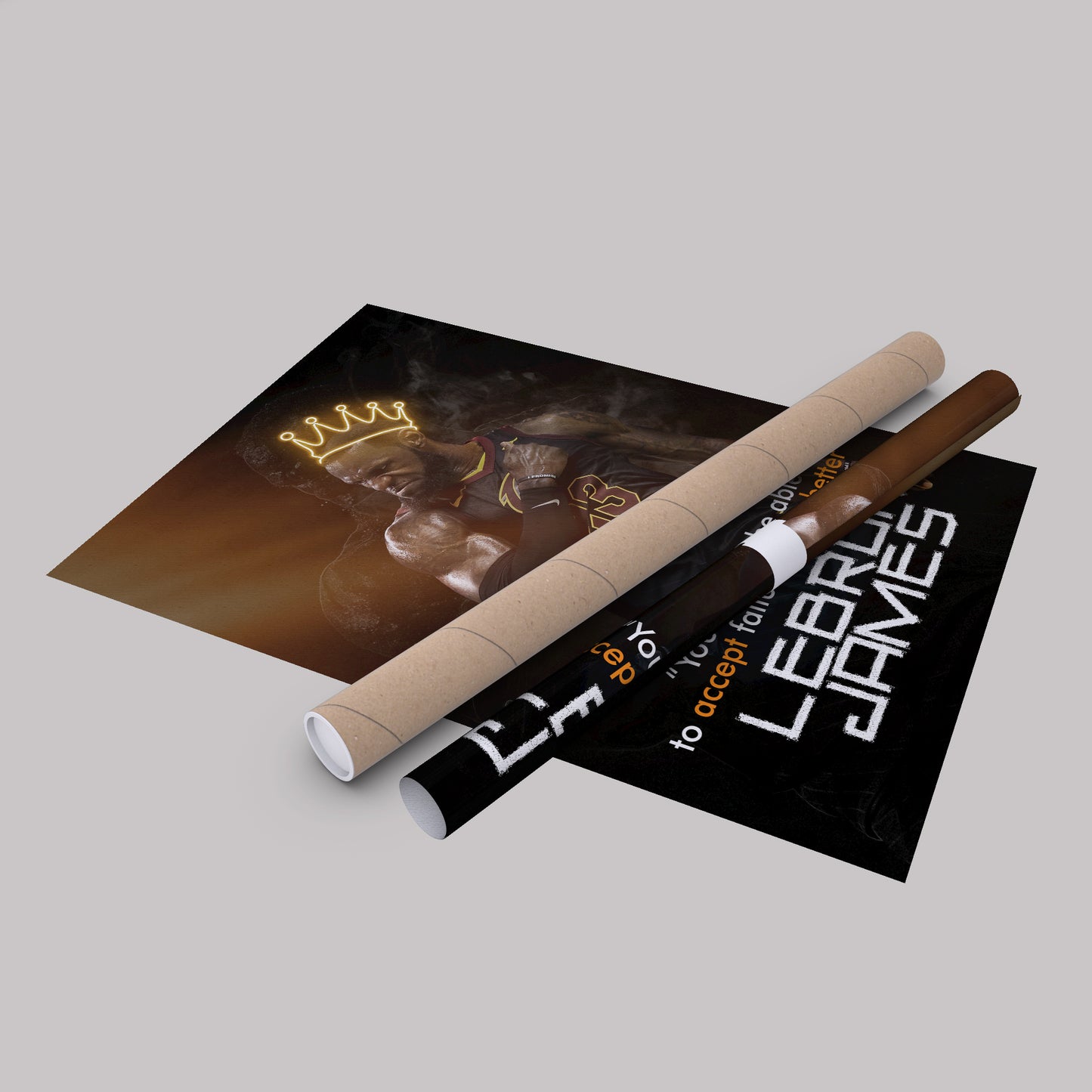 LeBron James King Quote Canvas Wall Art – NBA Superstar Motivation