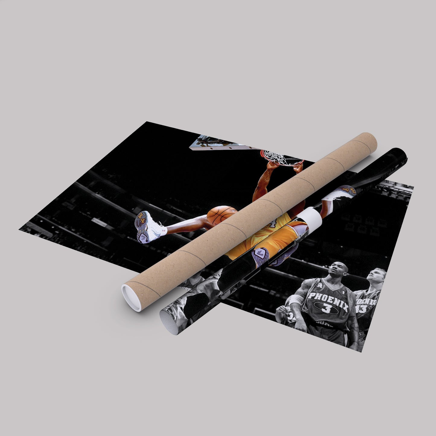 Shaquille O'Neal Dunking Canvas Art - NBA Lakers Sports Poster