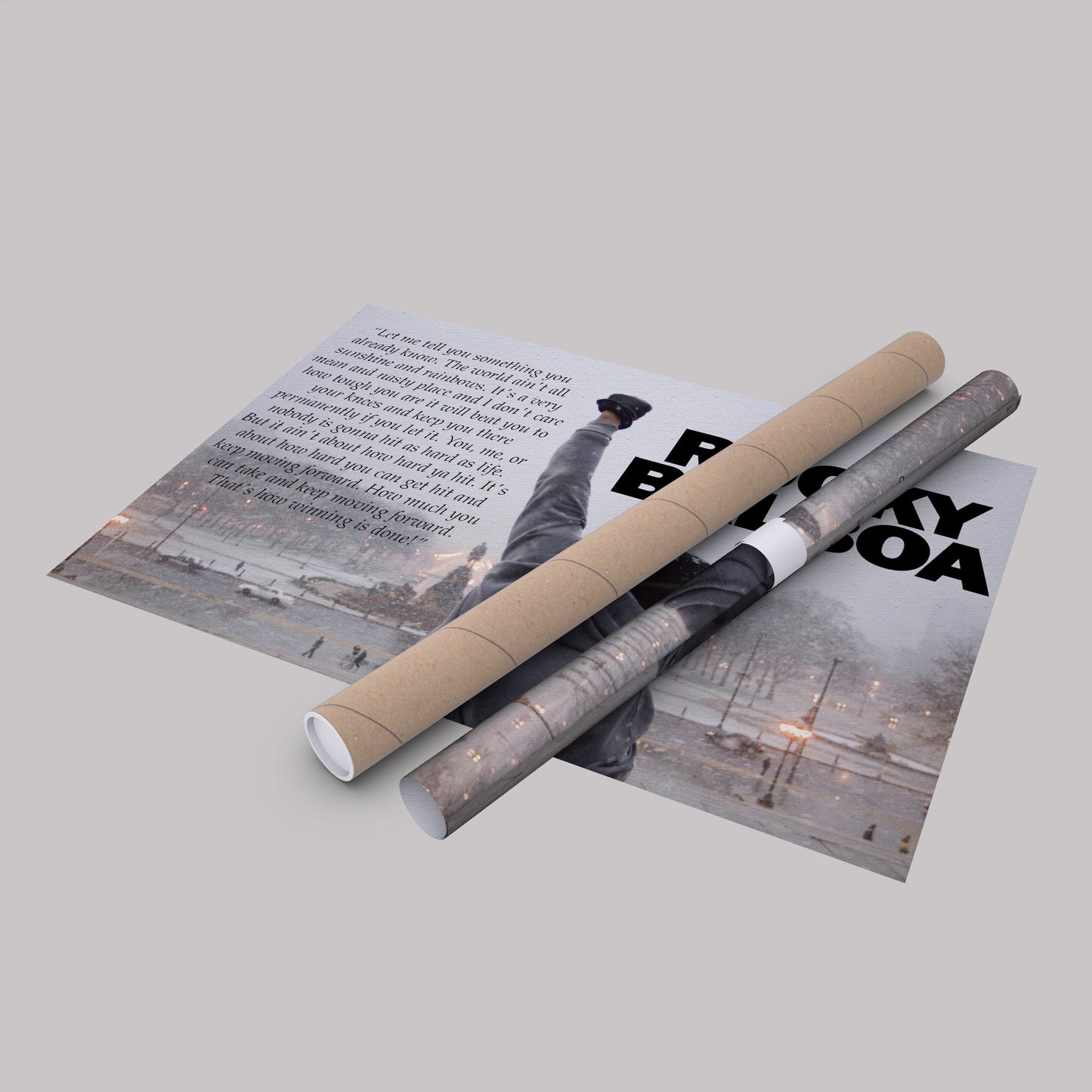 Rocky Balboa Motivational Quote Canvas Wall Art – Boxing Legend Decor