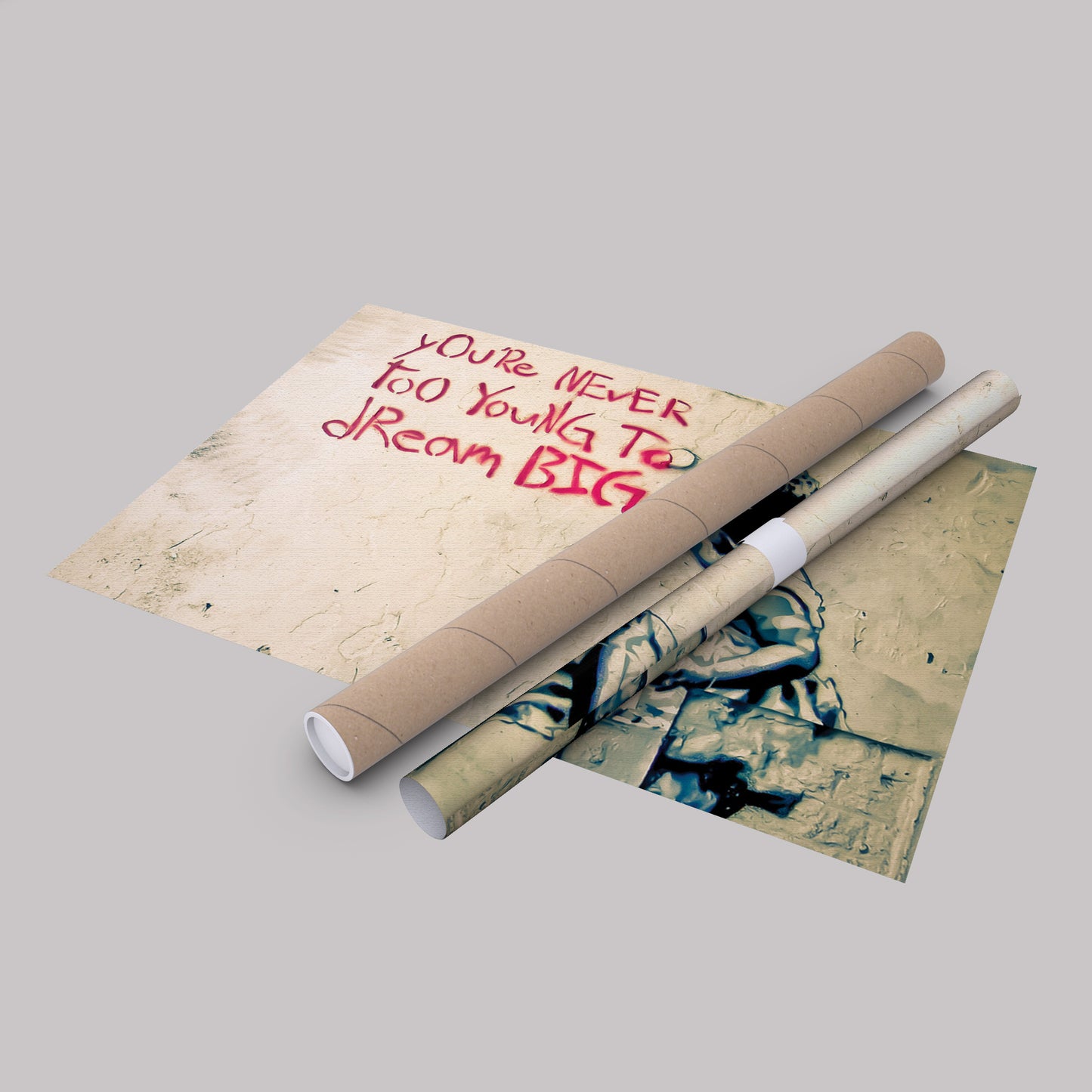 Banksy 'You Are Never Too Young to Dream Big' Quote Canvas Print - Framed Wall Art