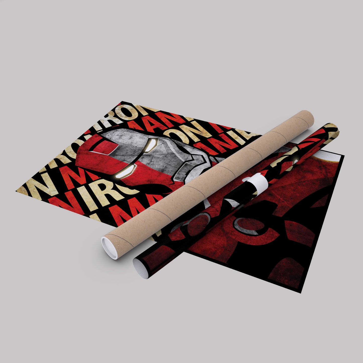 Iron Man Marvel with Background Text - Canvas Wall Art Decor
