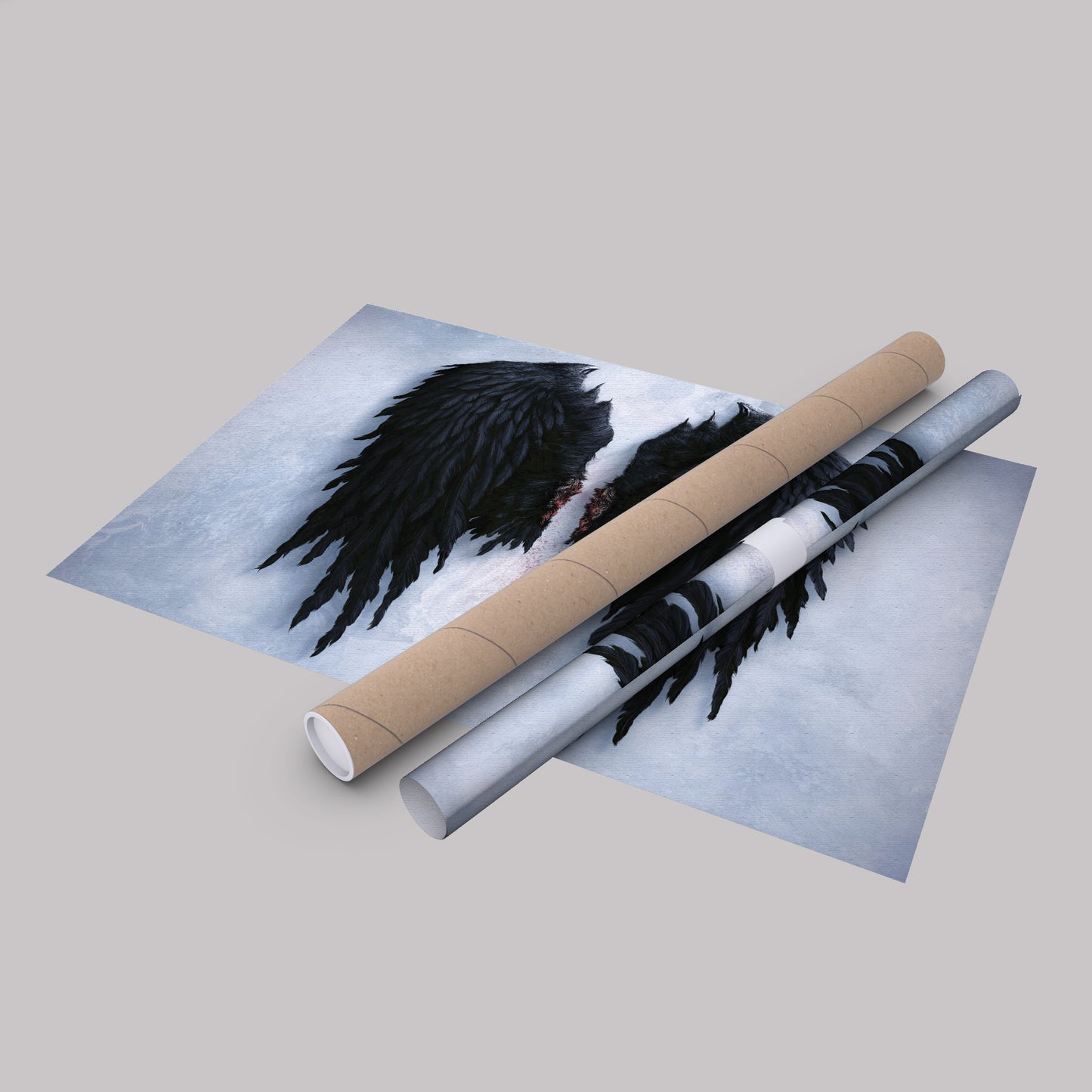 Banksy Angel Black Wings Canvas Wall Art – Bold Street Art Decor