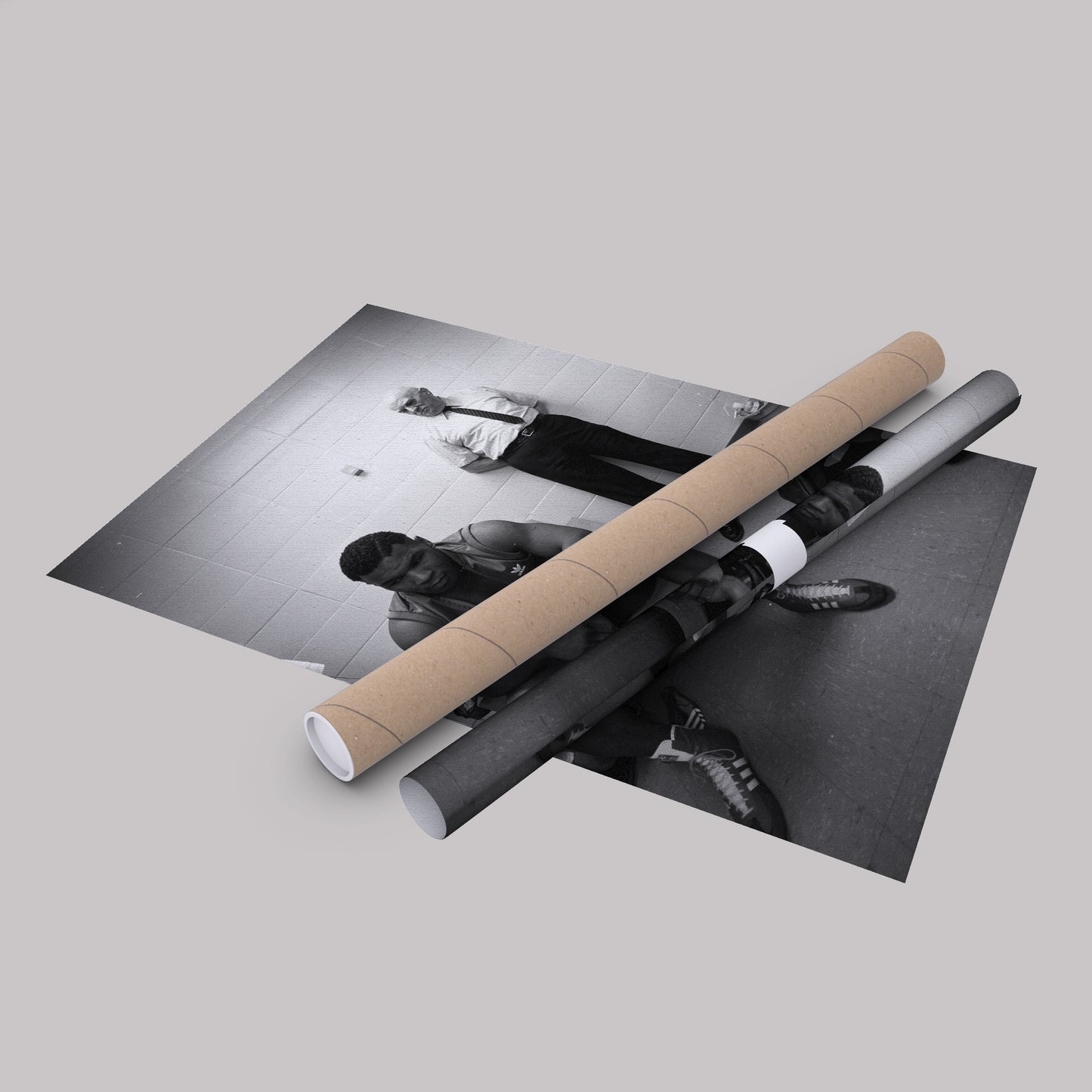 Mike Tyson Boxing Black and White Canvas Art – Boxing Champion Decor