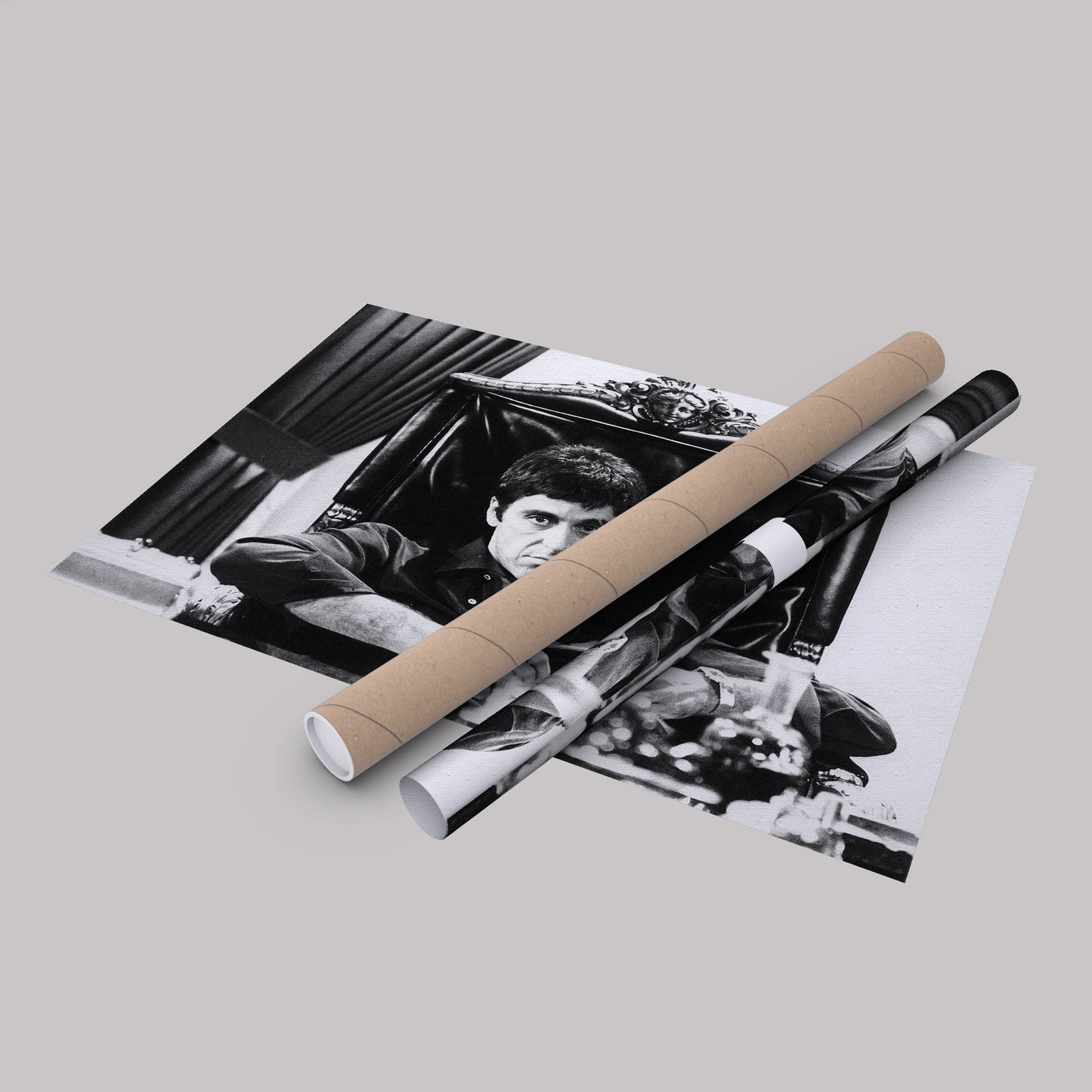 Tony Montana Scarface Canvas Art - Movie Wall Decor Black and White