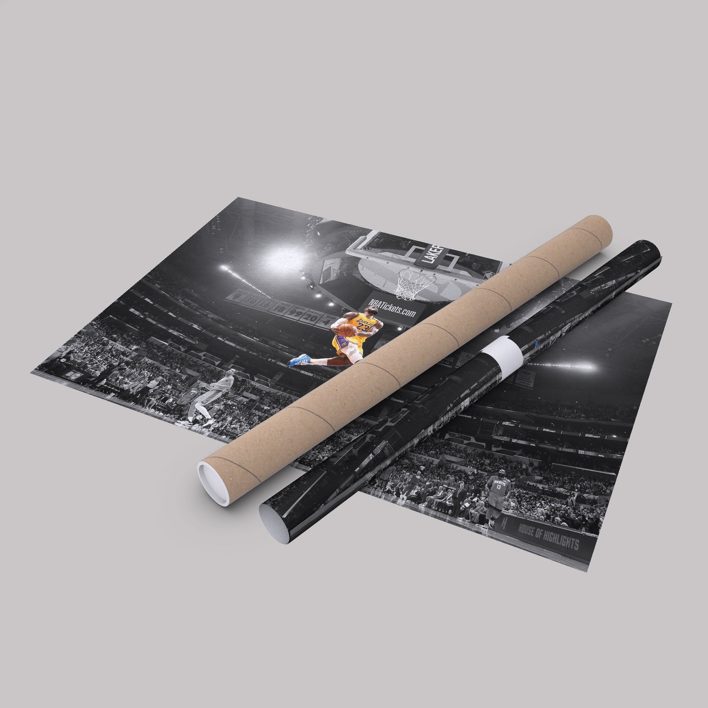 LeBron James Dunk Basketball Canvas Wall Art – NBA King in Action