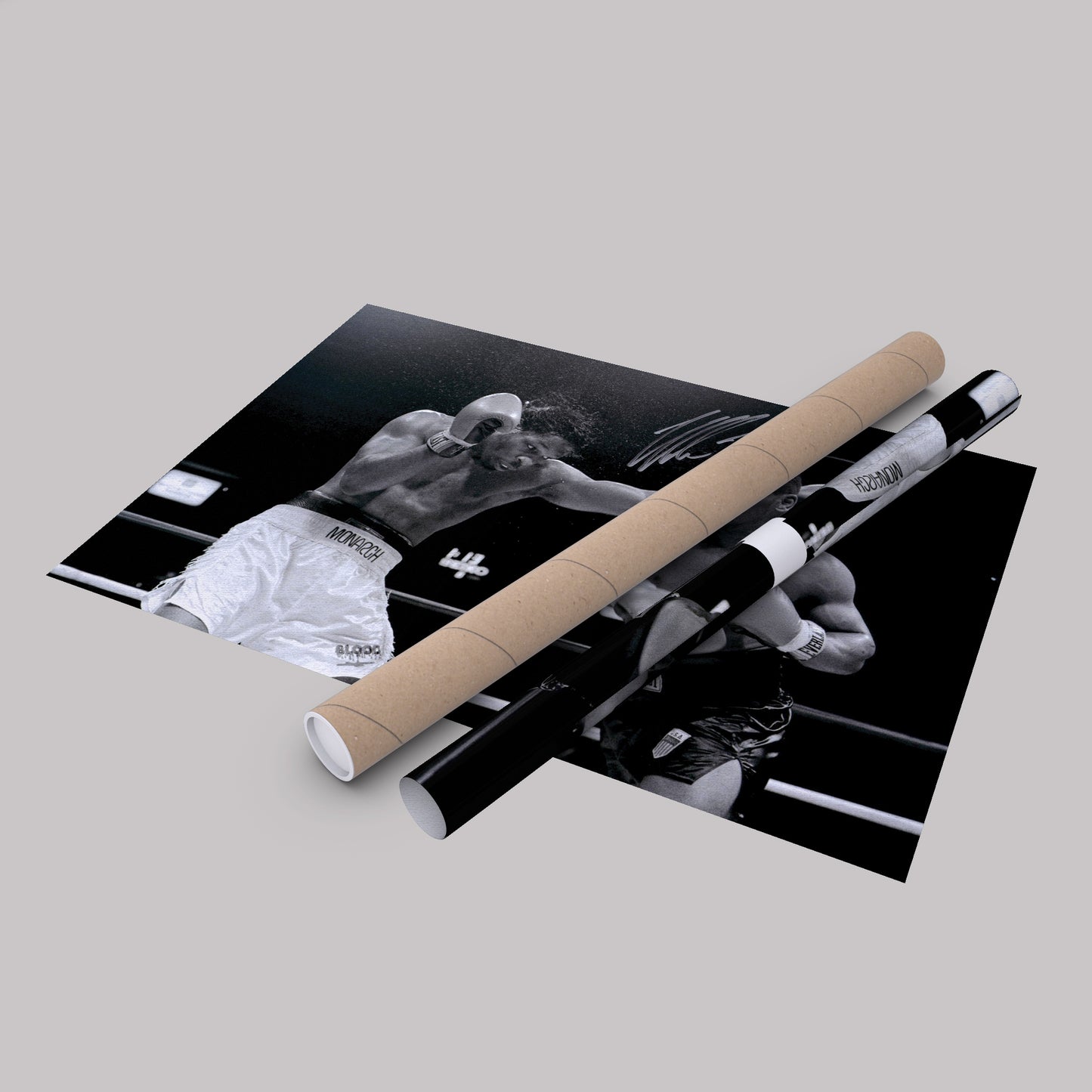 Mike Tyson Boxing Poster with Sign – Canvas Art Wall Decor
