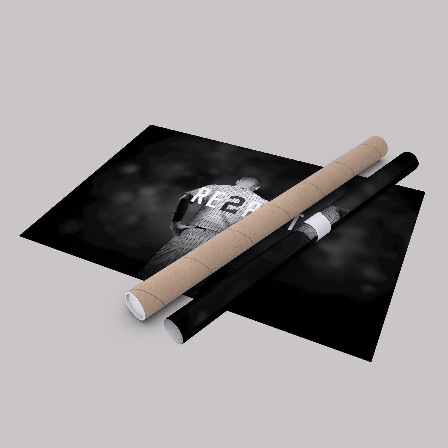 Derek Jeter Baseball Black and White Canvas Wall Art – MLB Legend Decor