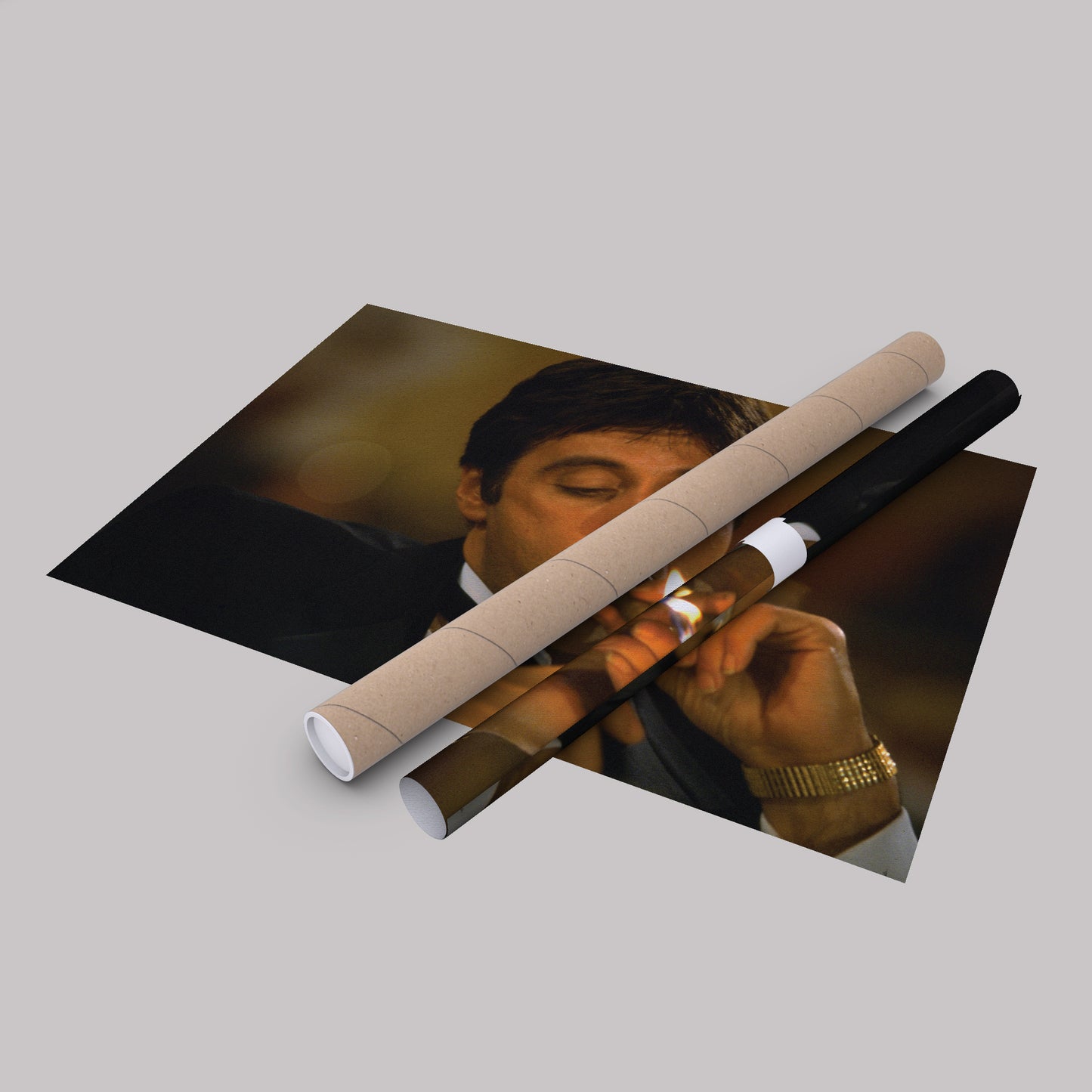 Scarface Tony Montana Smoking Canvas Art – Iconic Movie Character Decor