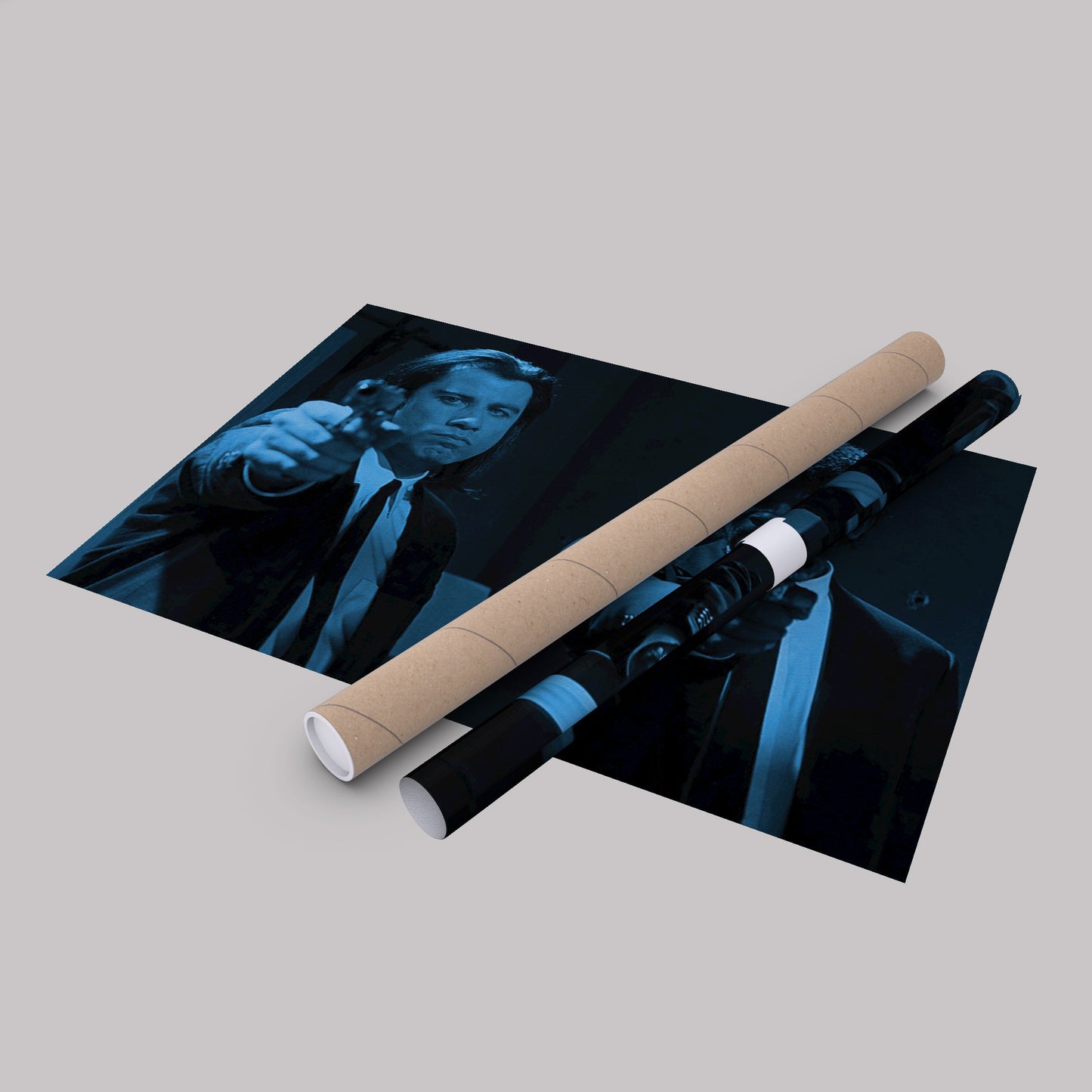 Pulp Fiction John Travolta & Samuel L. Jackson Canvas Wall Art – Movie Duo Decor