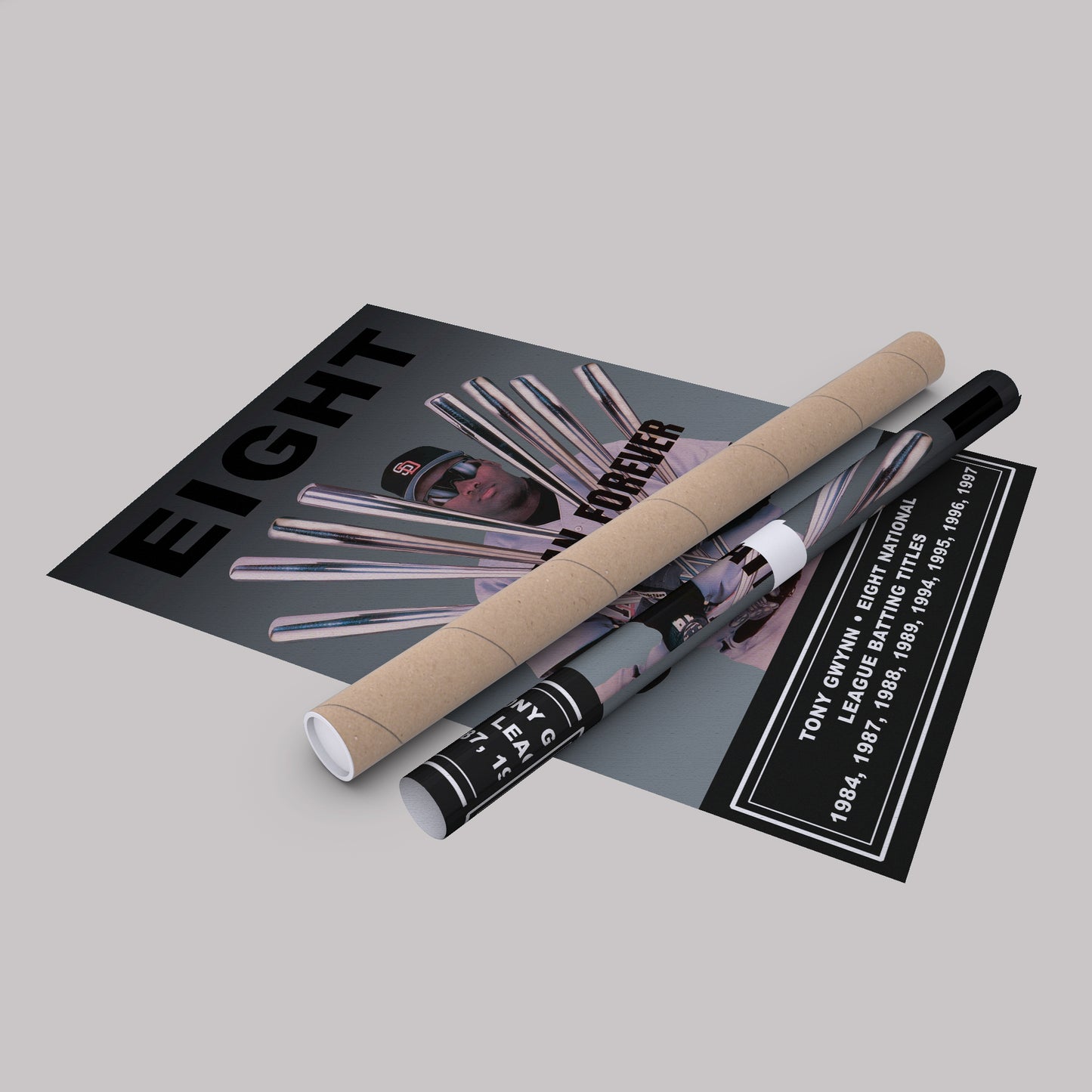 Tony Gwynn 8 N.L. Batting Titles Canvas Art - MLB Sports Home Decor