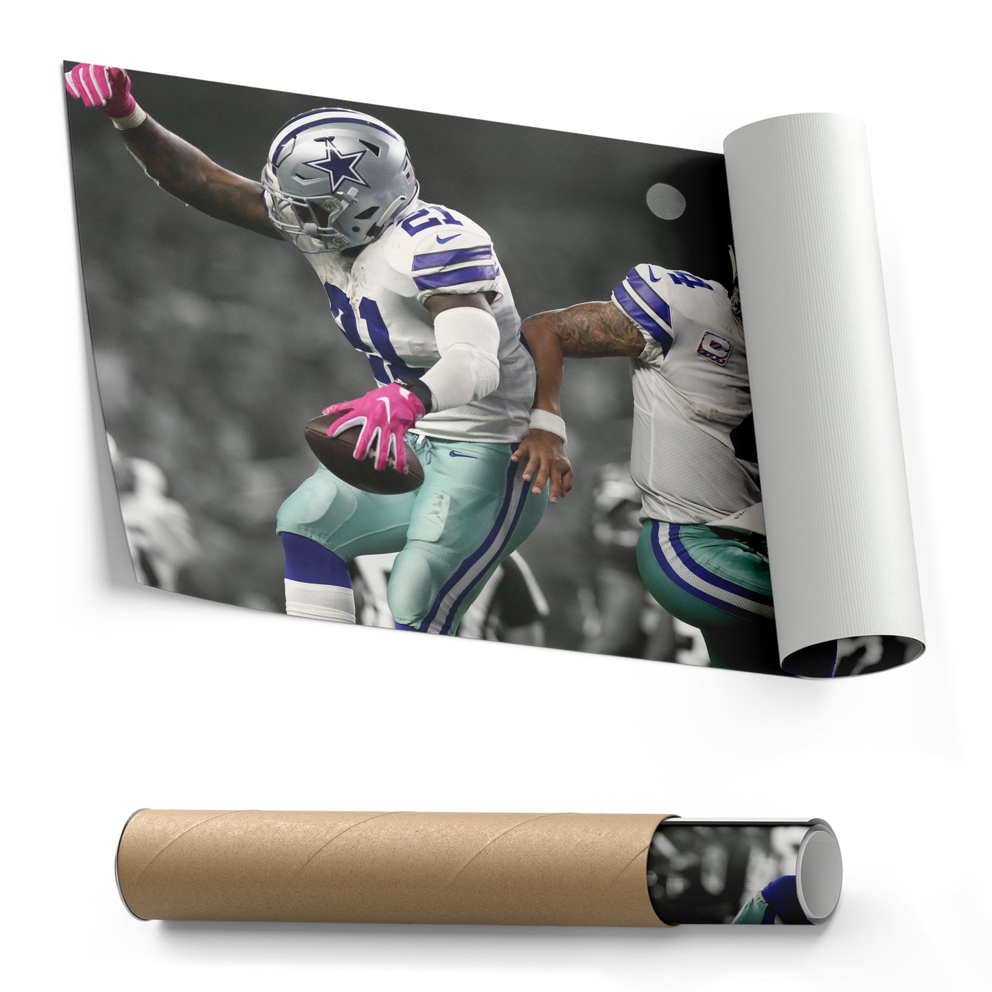 Dak and Zeke Dallas Cowboys Canvas Wall Art – NFL Legends Print for Home