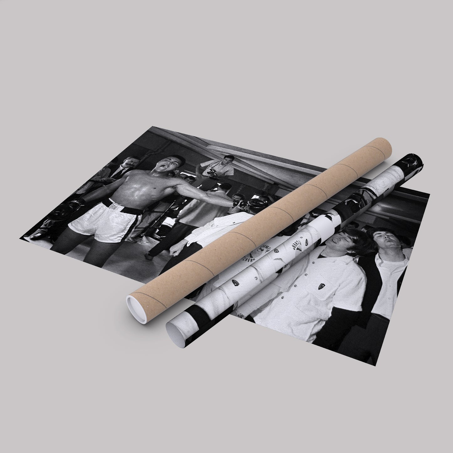 The Beatles & Muhammad Ali Canvas Wall Art – Music & Sports Legends Decor