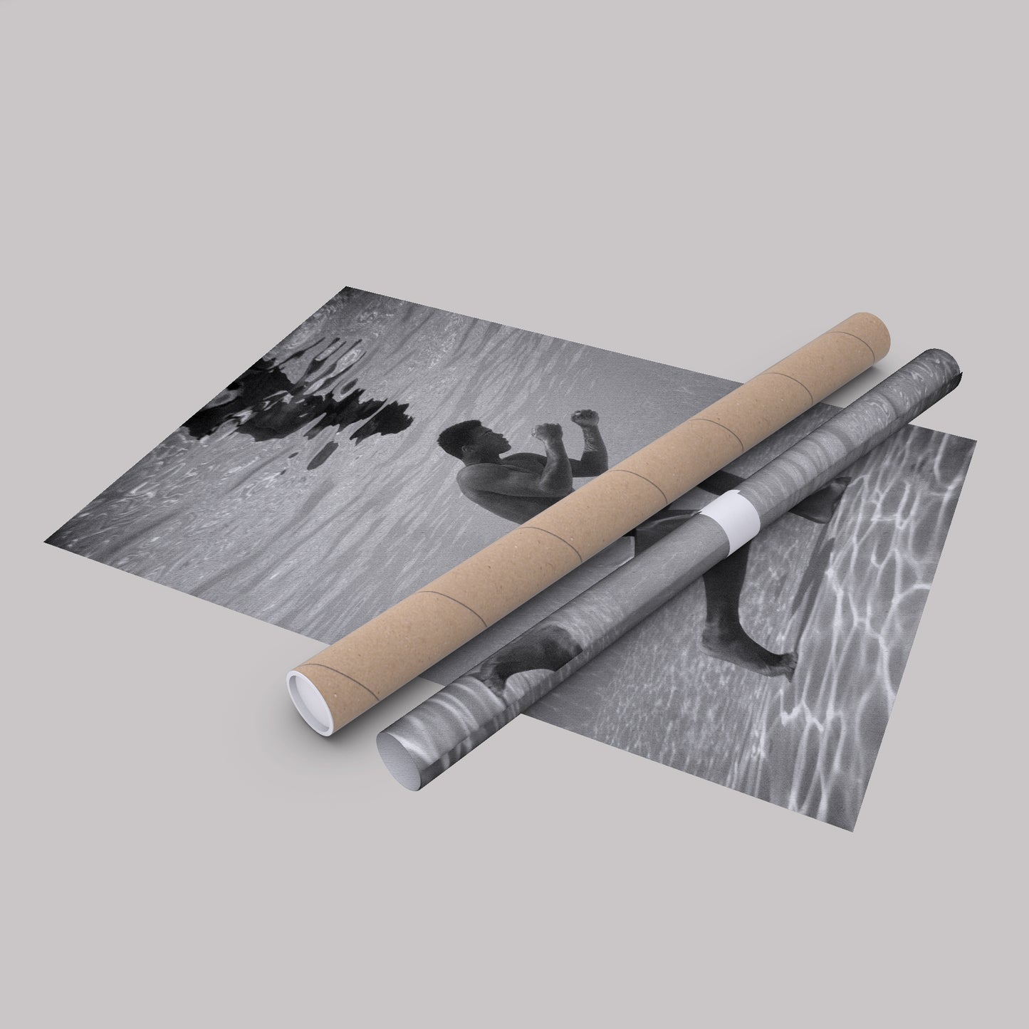 Muhammad Ali Underwater - Black and White Canvas Wall Art Decor