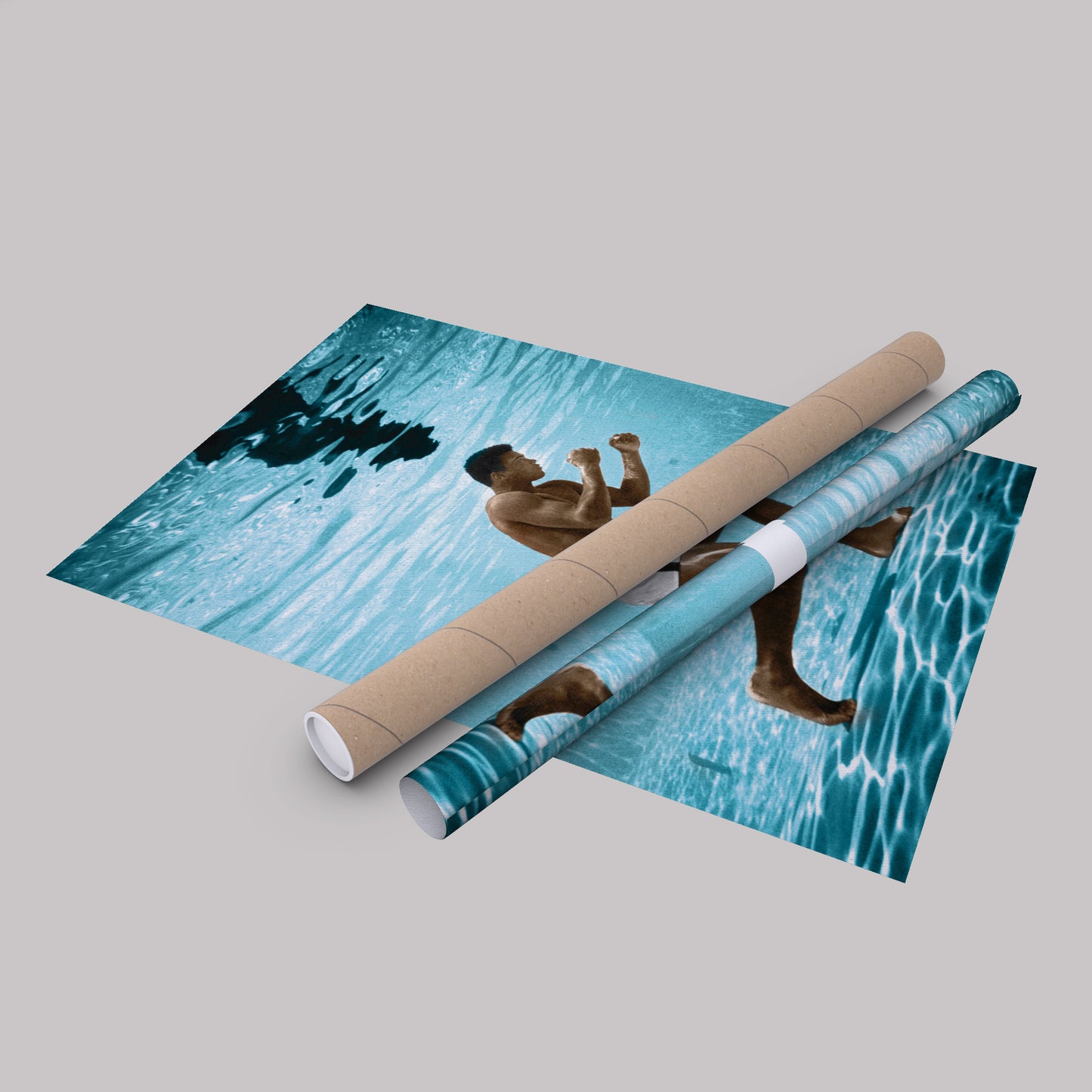 Muhammad Ali Underwater - Colored Canvas Wall Art Decor