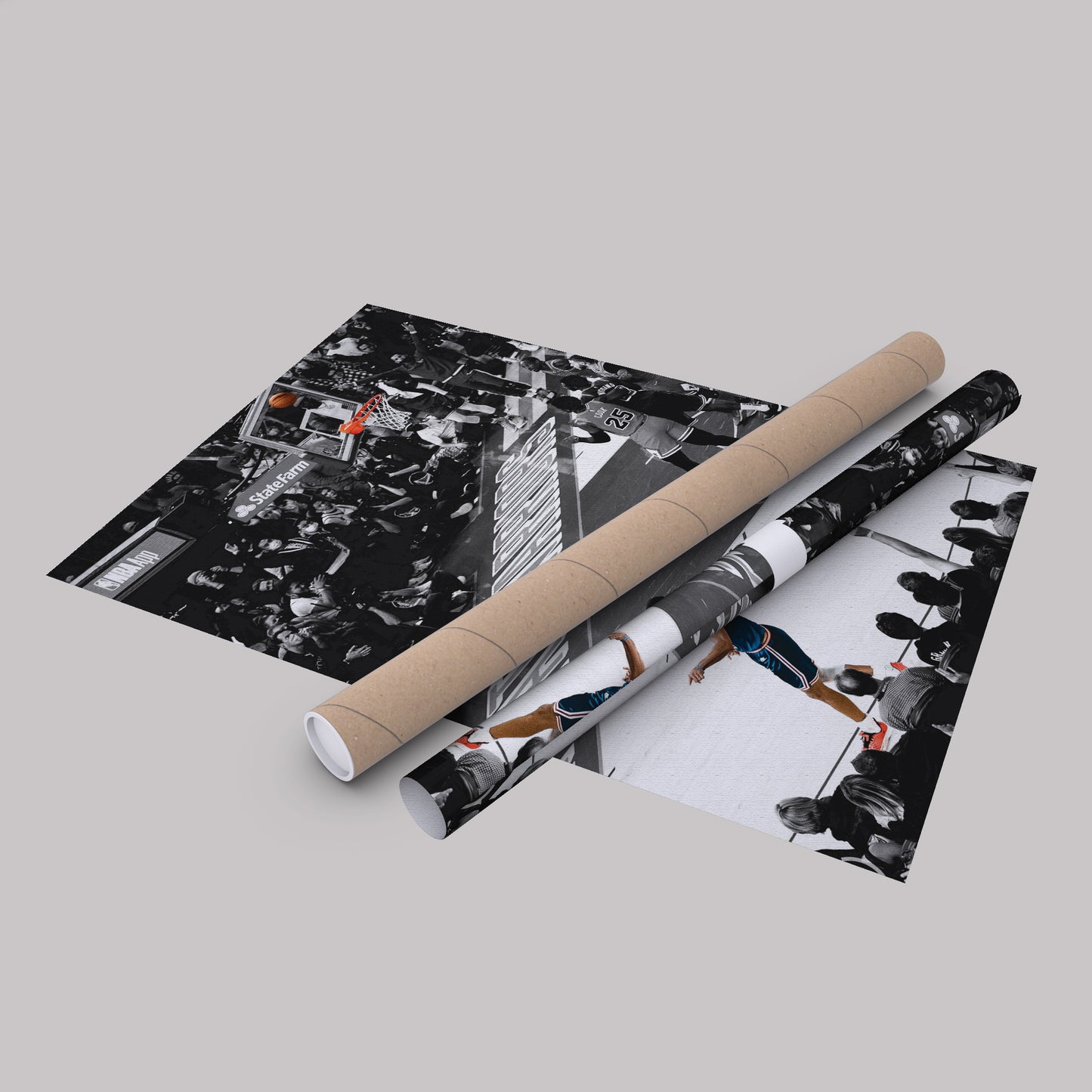 Stephen Curry No-Look Shot Canvas Art - NBA Golden State Warriors Decor