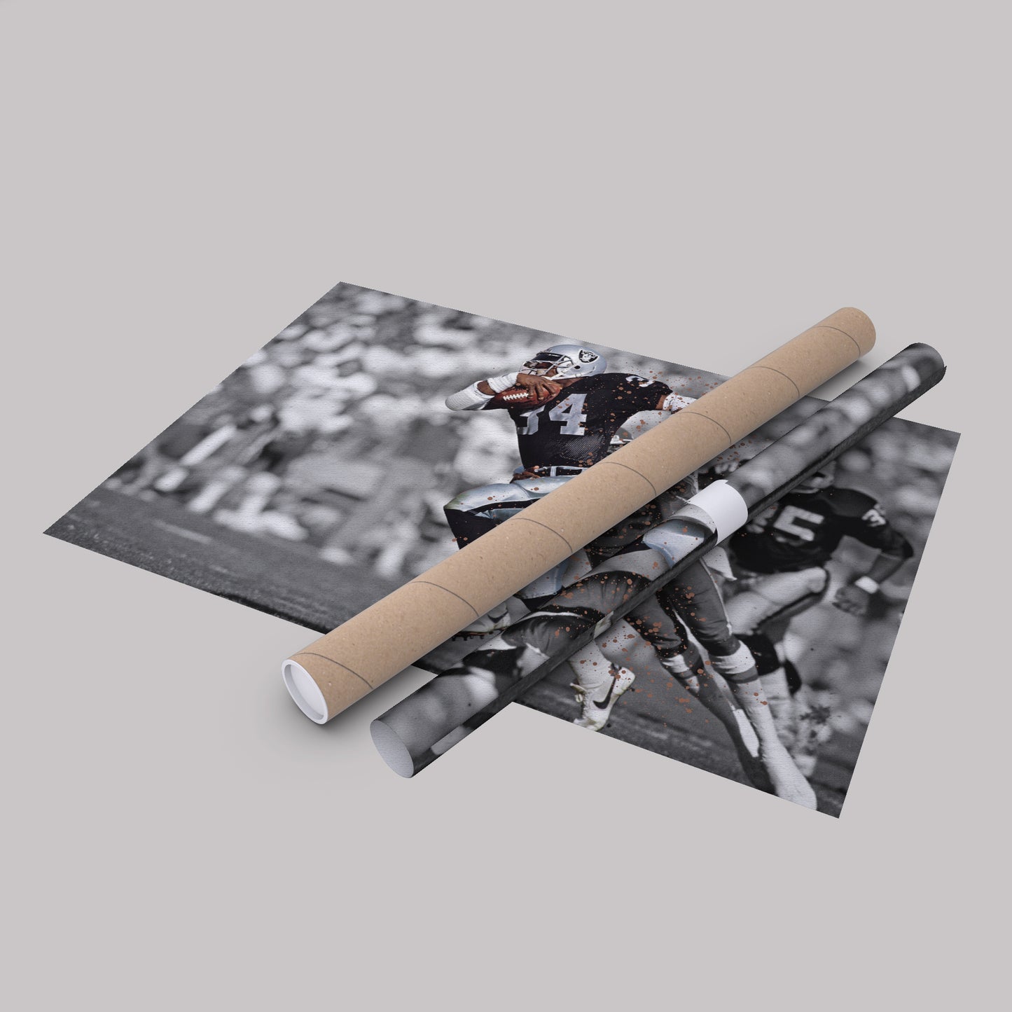 Bo Jackson Dodges Tackle Los Angeles Raiders Canvas Wall Art Decor - NFL Action Art